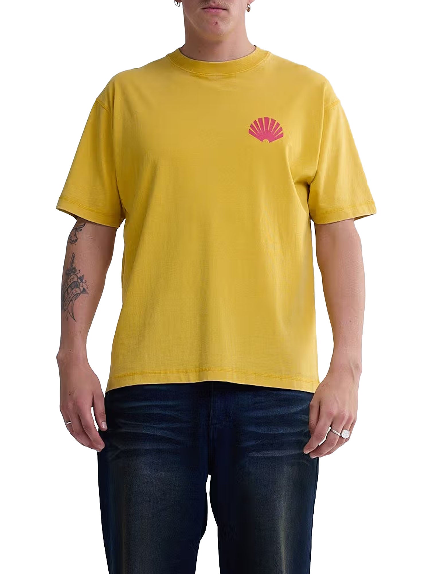 New Amsterdam Surf Association T-shirt con logo Giallo