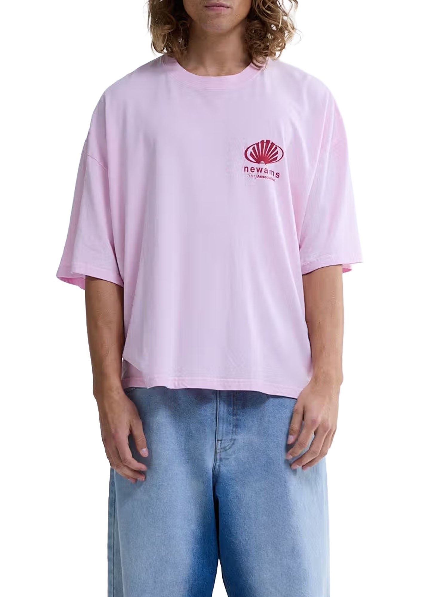 New Amsterdam Surf Association T-shirt con logo aziendale Rosa