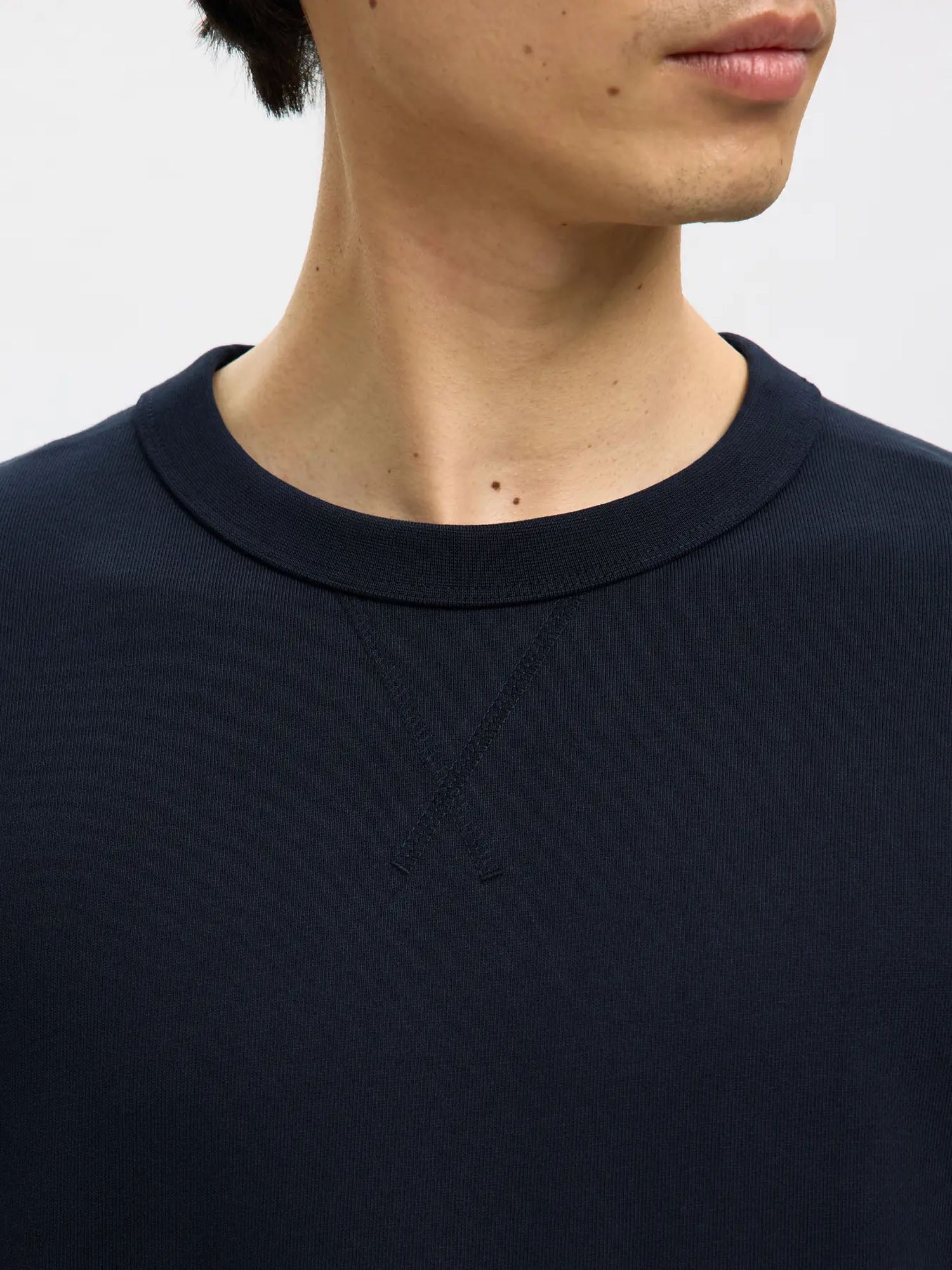Selected Slmrelaxluke ls sweat crew neck noos Blu