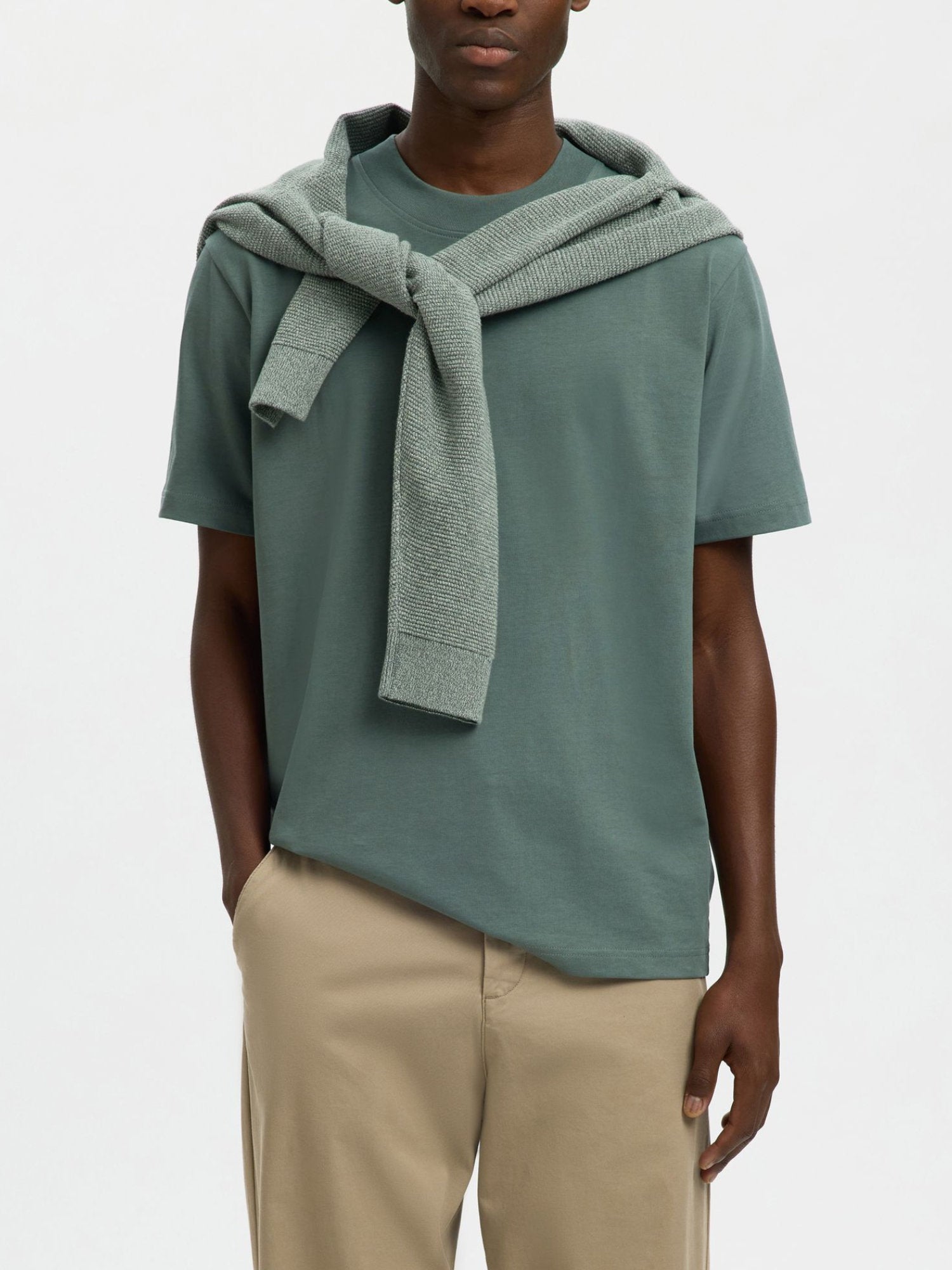 Selected T-shirt Colman Verde