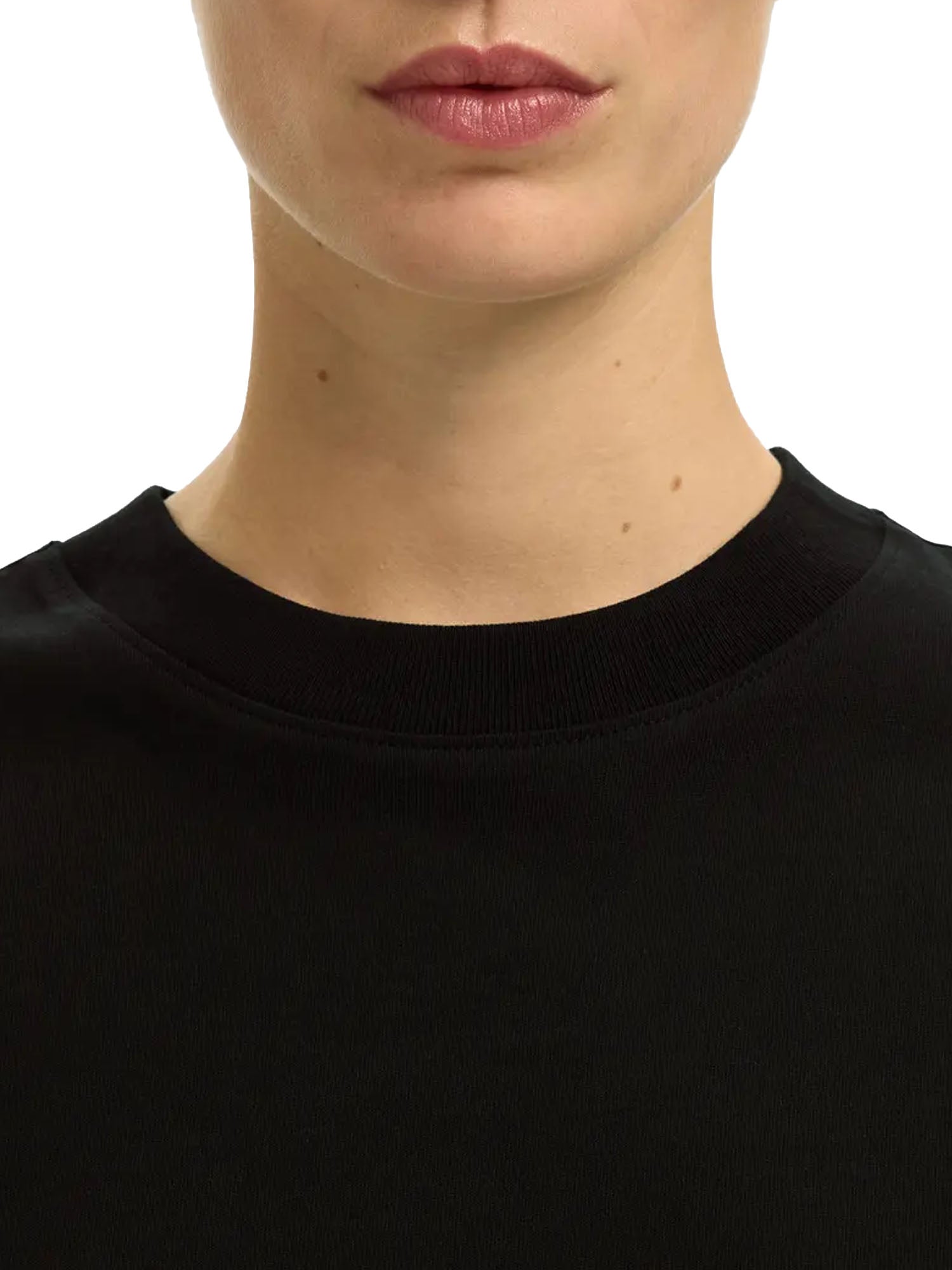 Selected T-shirt Slwrelax Colwoman SS Mock Nero