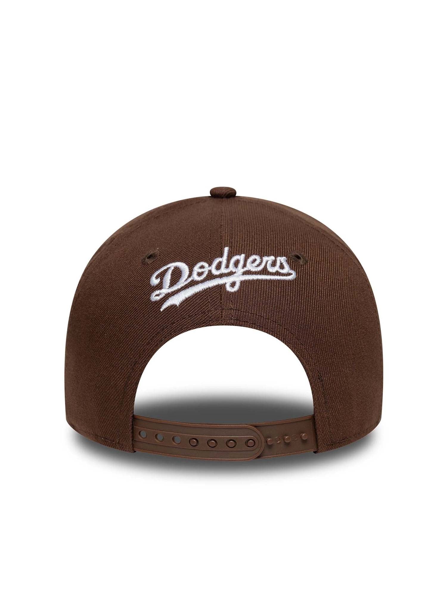 New Era Cappellino 9FORTY E-Frame LA Dodgers MLB Outline Script Marrone