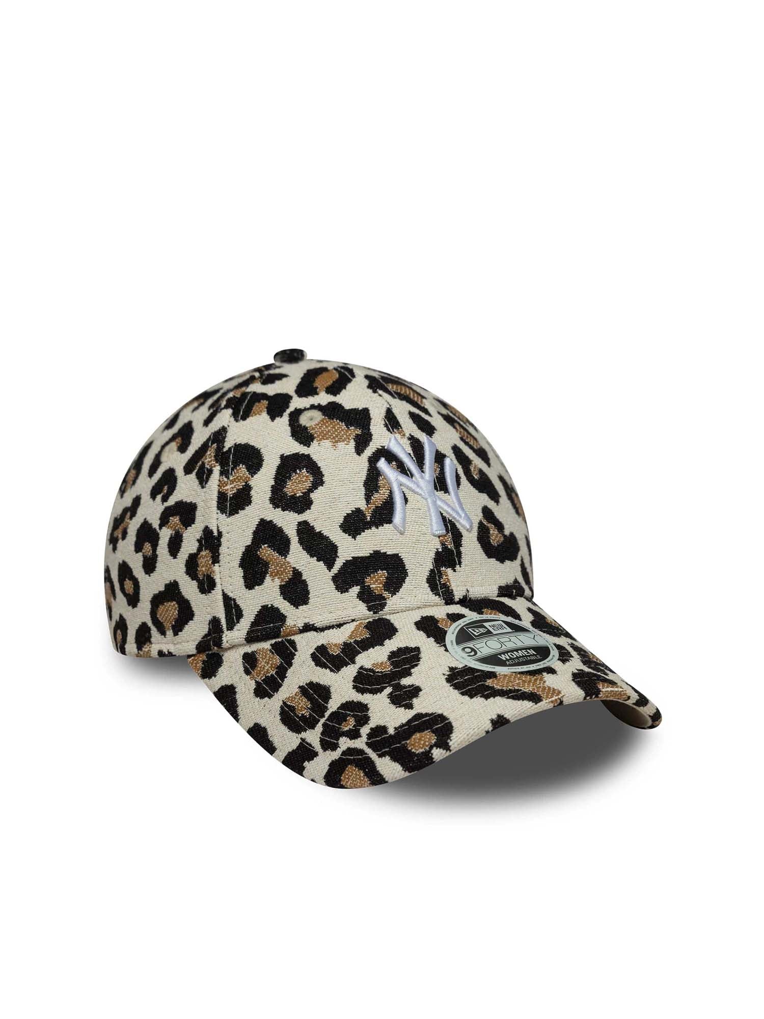 New Era Cappellino 9FORTY New York Yankees MLB Leopard Midi Donna Beige