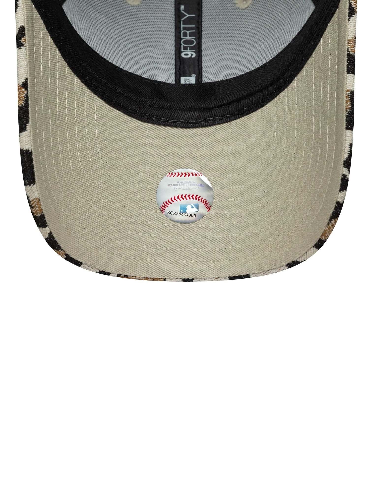 New Era Cappellino 9FORTY New York Yankees MLB Leopard Midi Donna Beige