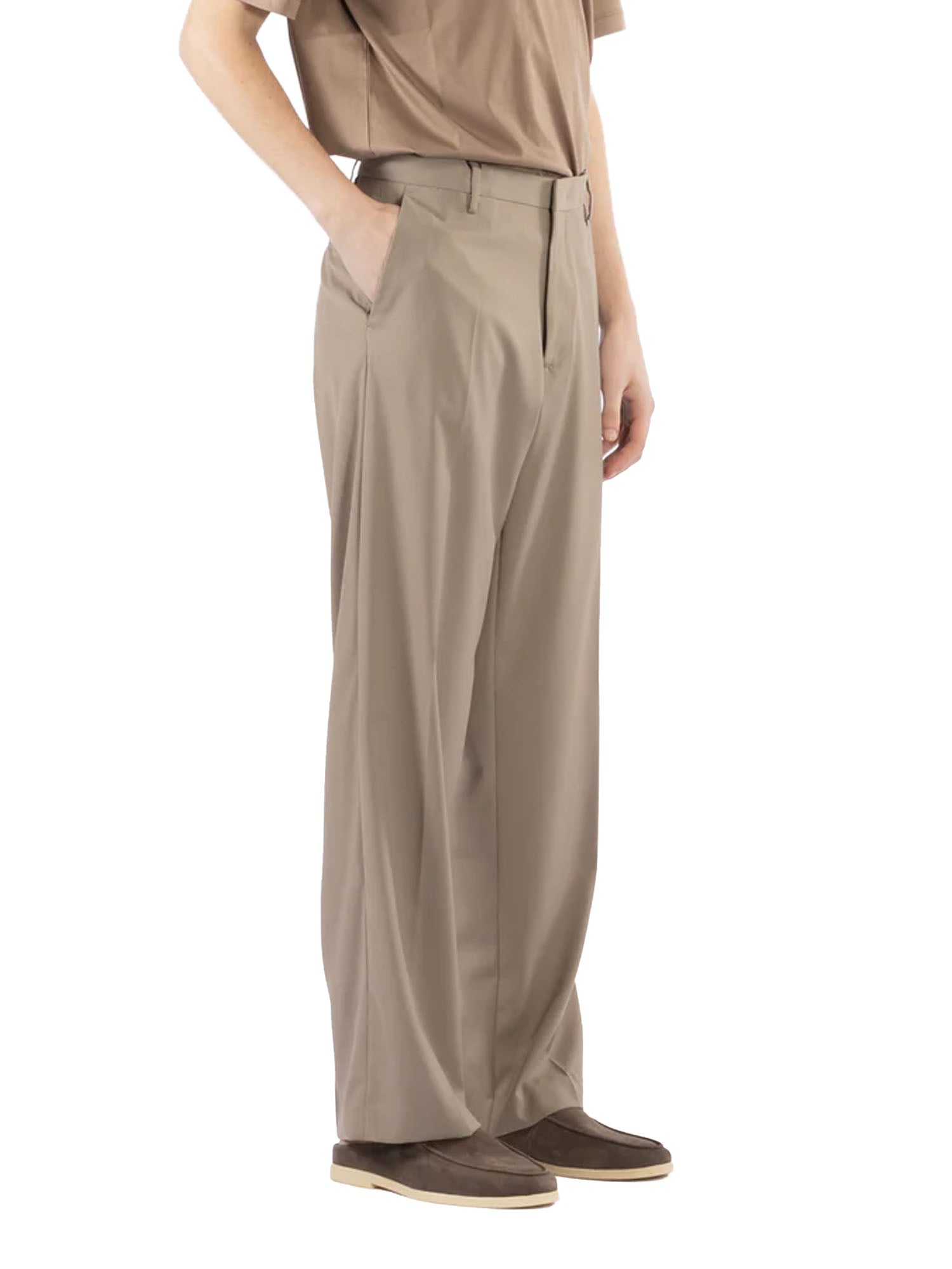 I'm Brian Pantalone fondo ampio Marrone