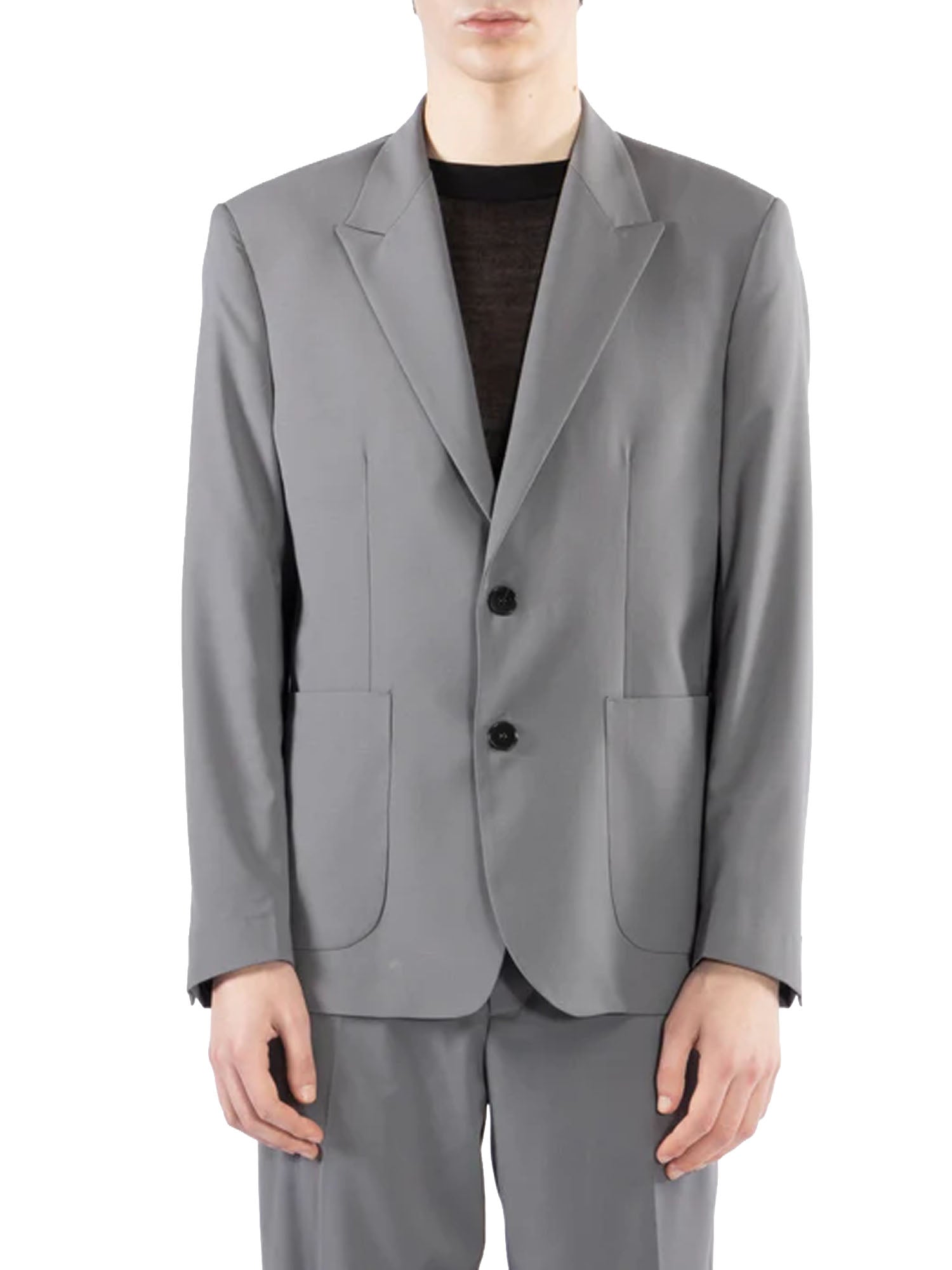 I'm Brian Giacca da abito tasca a toppe Grigio