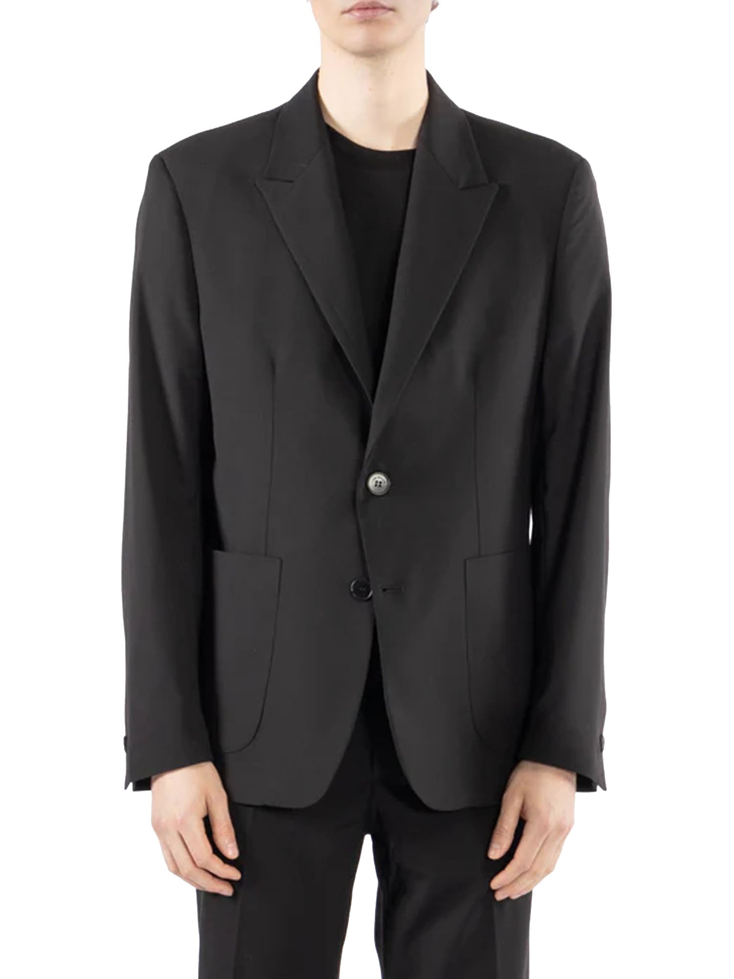 I'm Brian Giacca da abito tasca a toppe Nero