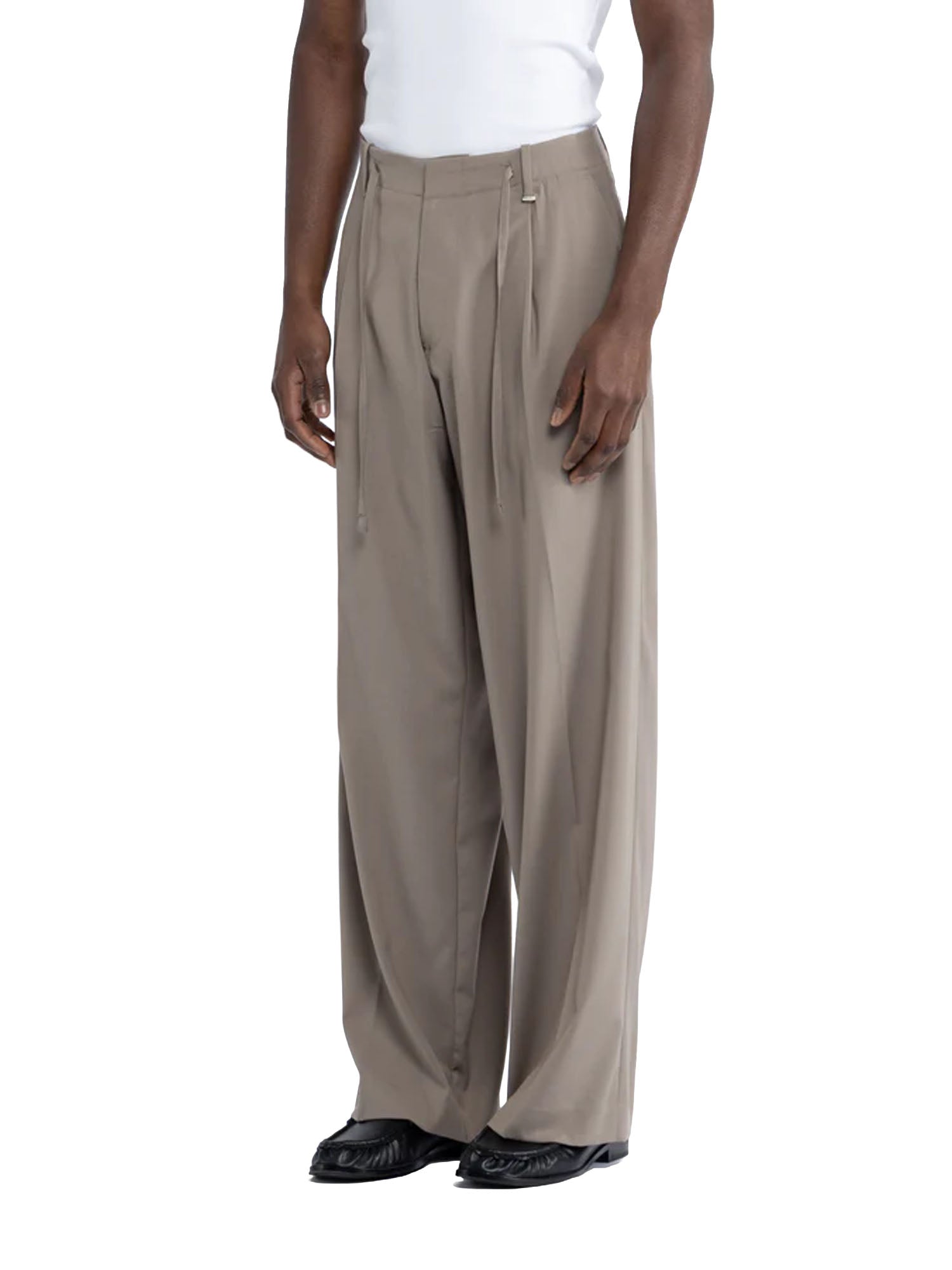 I'm Brian Pantalone con coulisse fondo molto ampio Marrone