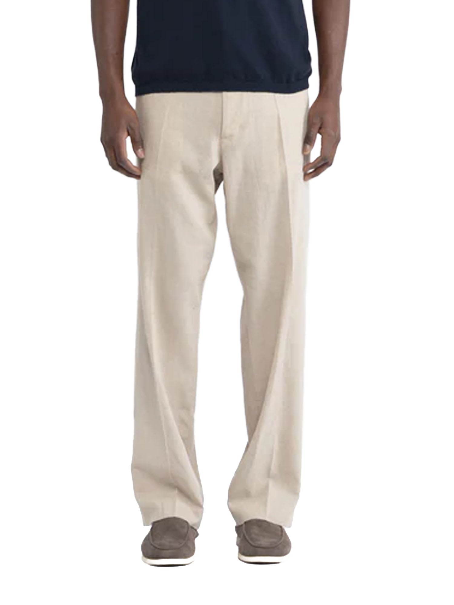 I'm Brian Pantaloni tasca america in lino Beige