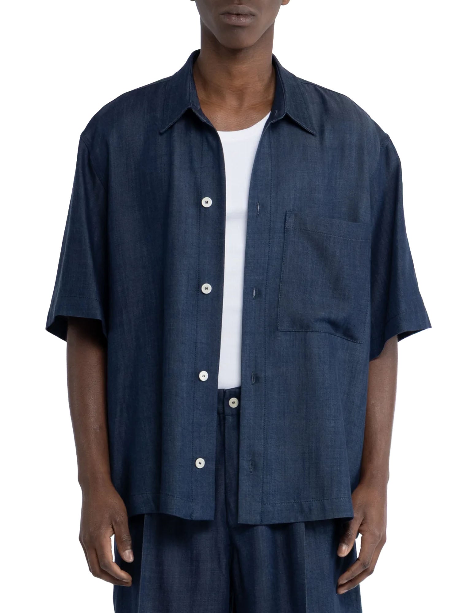 I'm Brian Camicia oversize effetto denim Nero