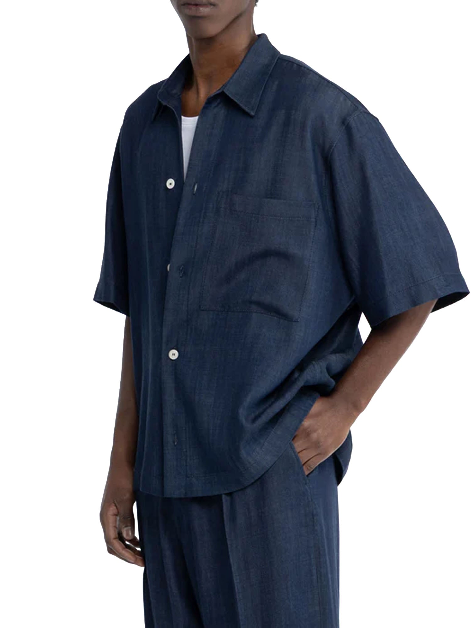 I'm Brian Camicia oversize effetto denim Nero