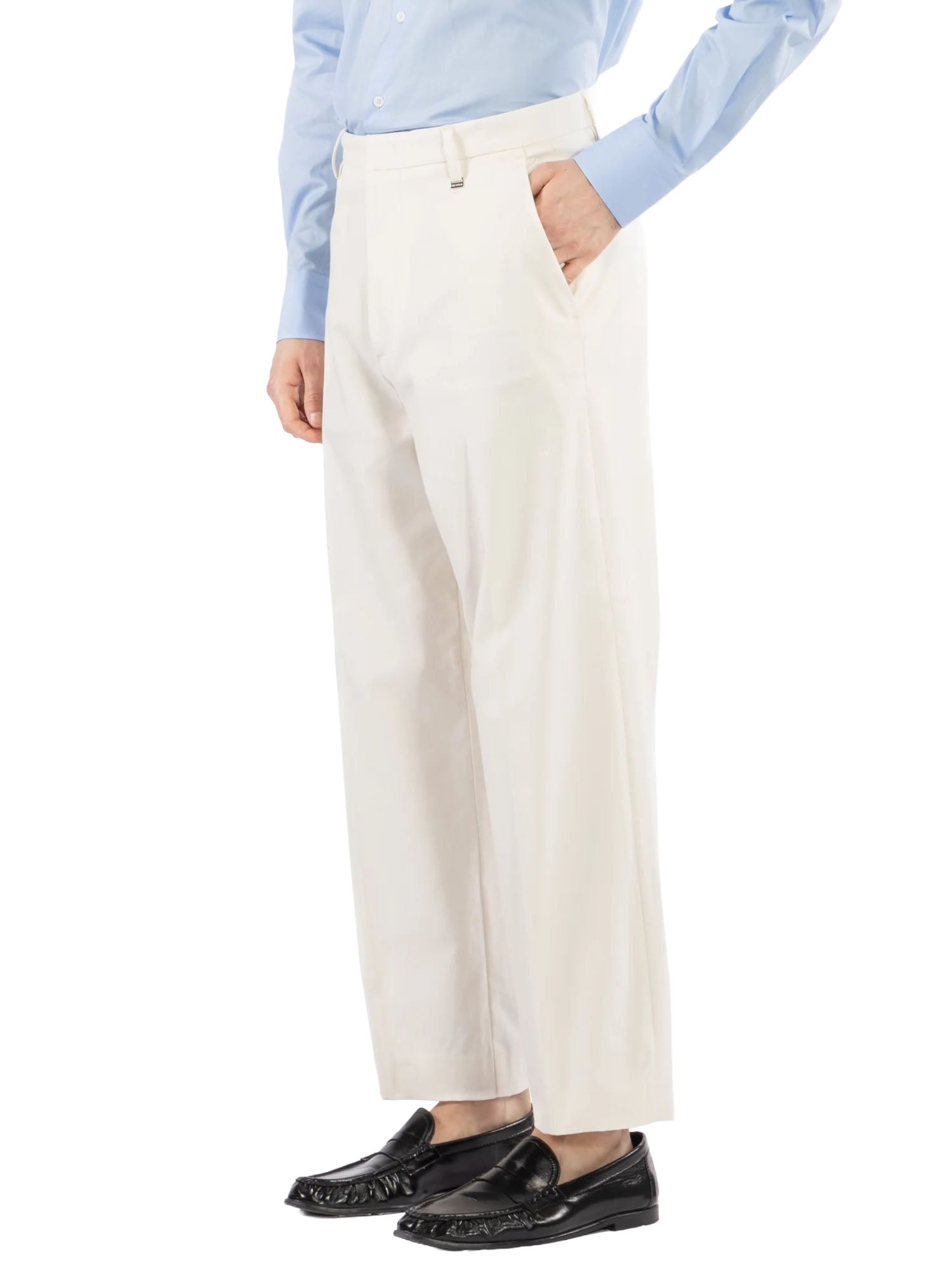 I'm Brian Pantalone in cotone pince al fondo Beige