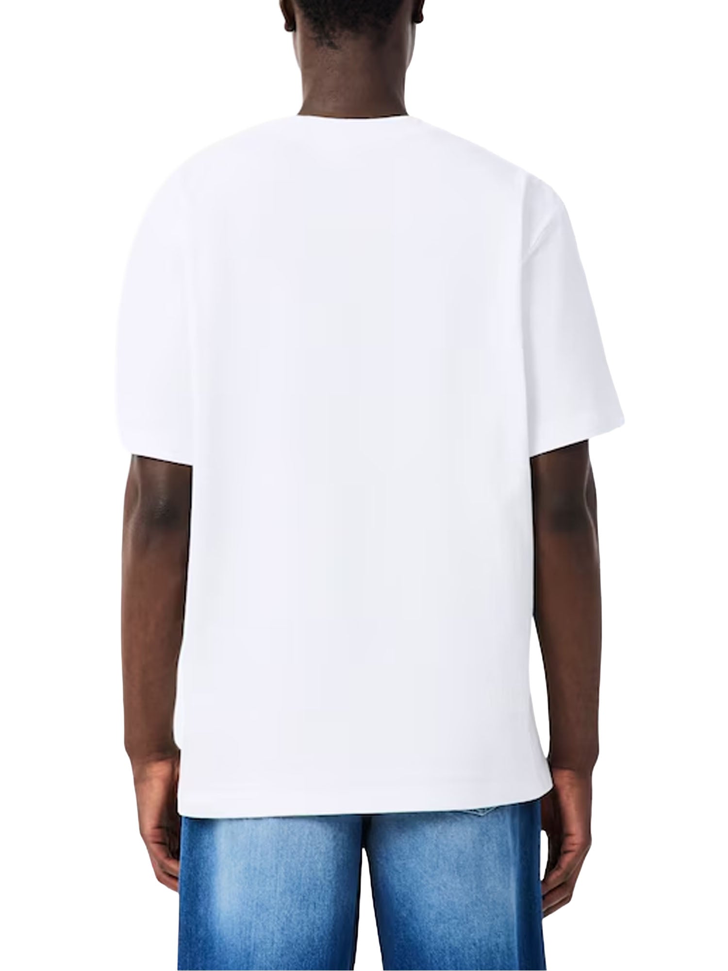 Lacoste T-shirt in jersey di cotone pesante Bianco
