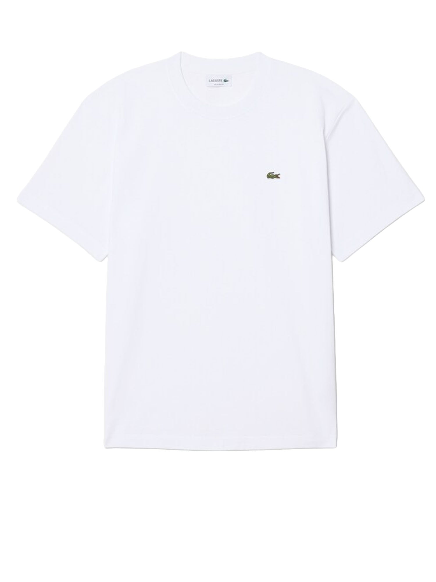 Lacoste T-shirt in jersey di cotone pesante Bianco