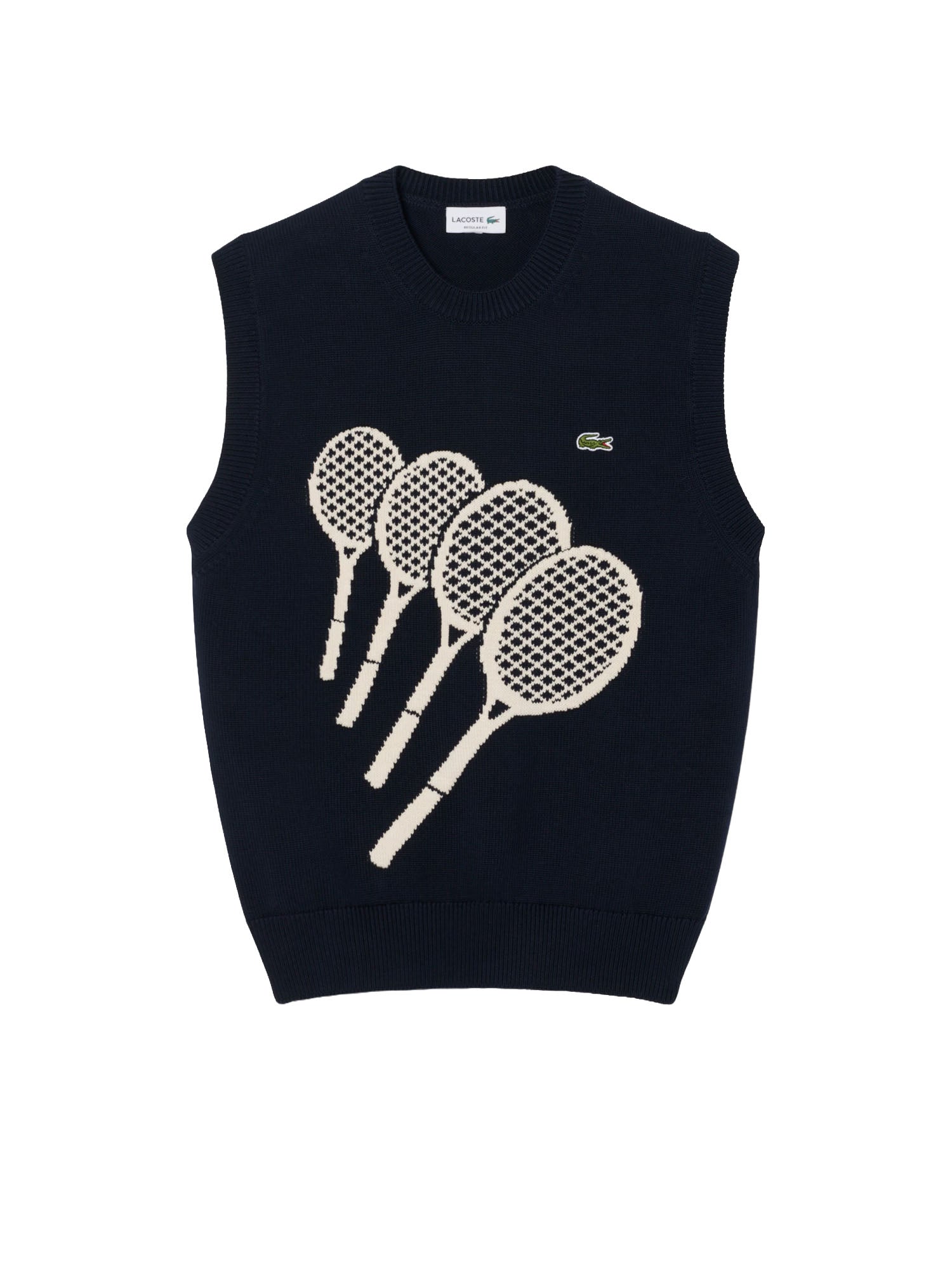 Lacoste Gilet in cotone jacquard Multicolore