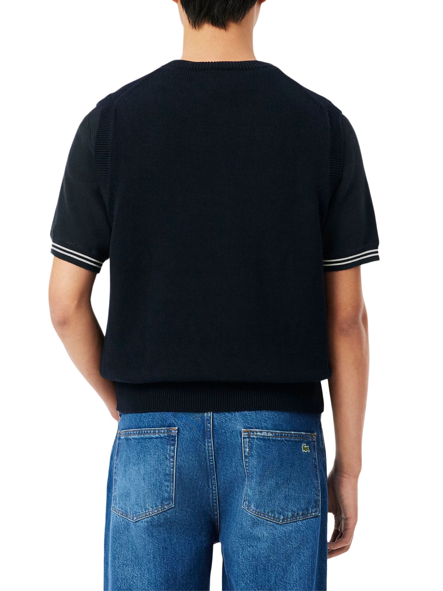 Lacoste Gilet in cotone jacquard Multicolore