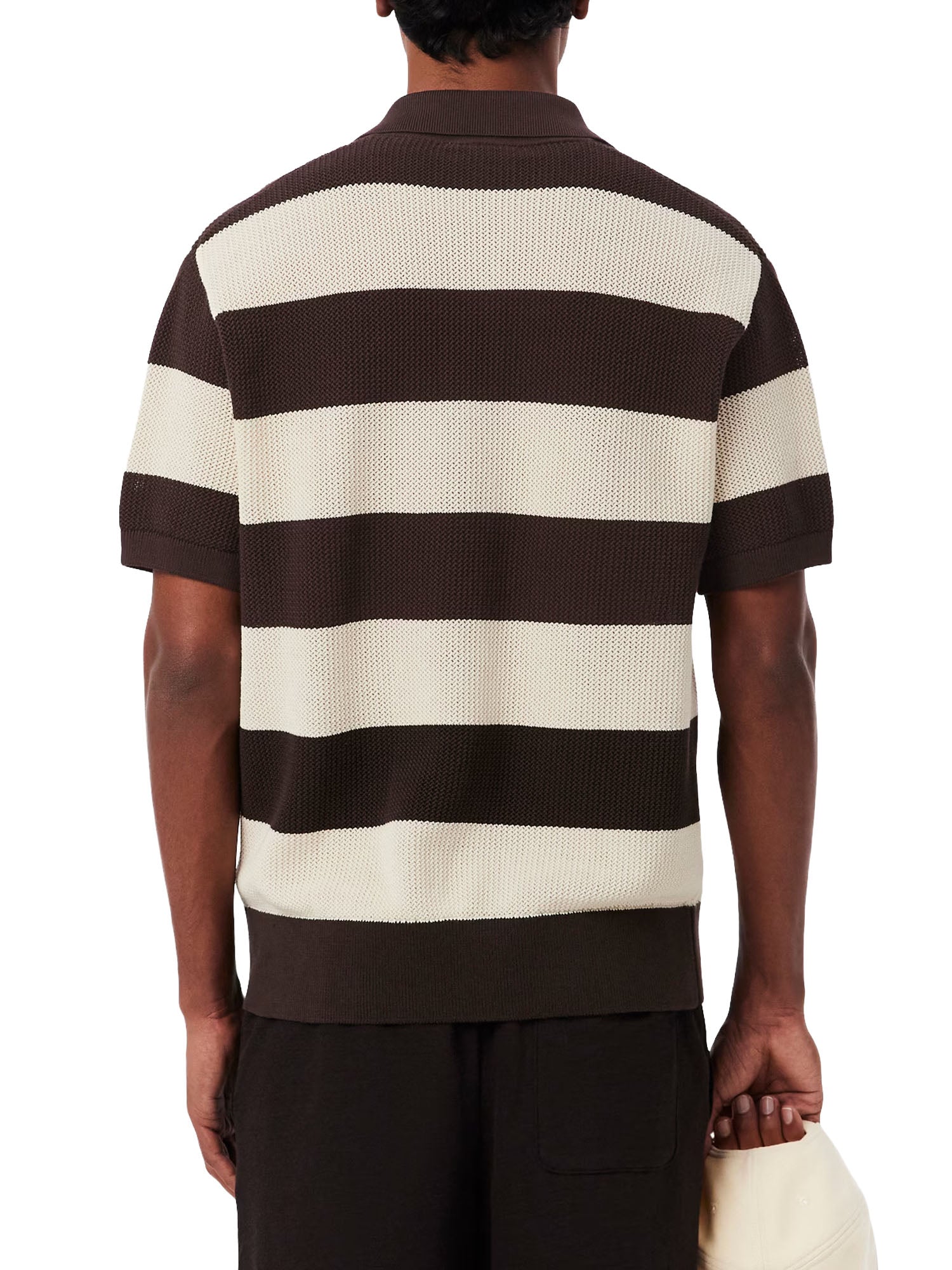 Lacoste Maglione da golf con collo a polo a maniche corte Multicolore