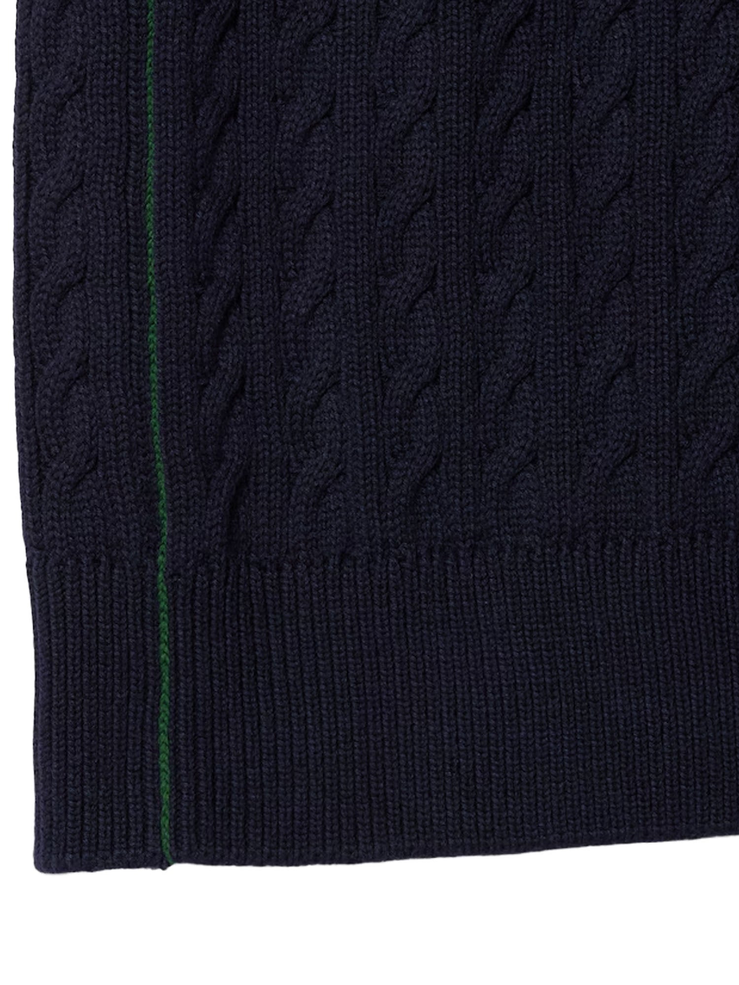 Lacoste Gilet in maglia di cotone a trecce Blu