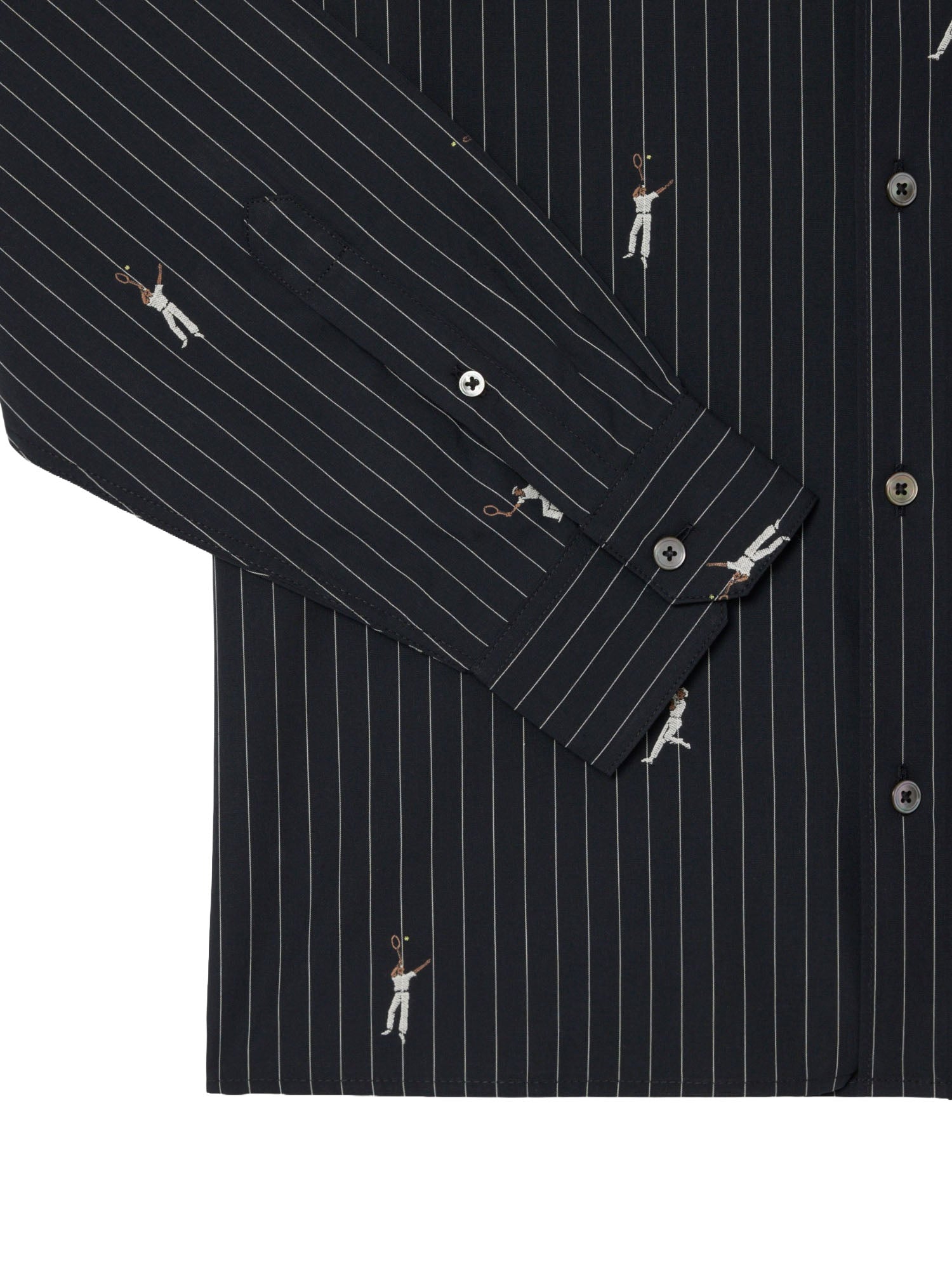 Lacoste Camicia in cotone ricamato relaxed fit Nero