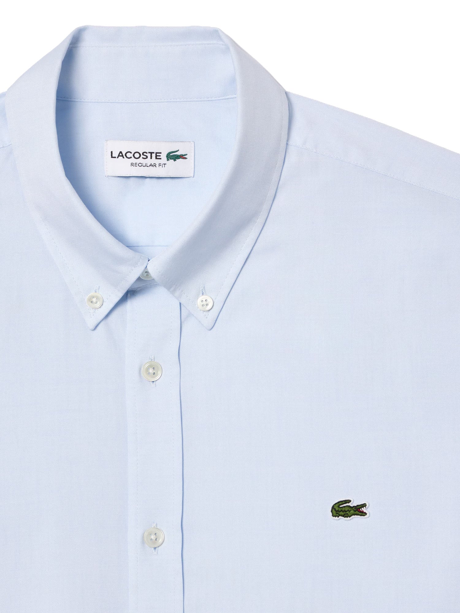 Lacoste Camicia in cotone regular fit Azzurro