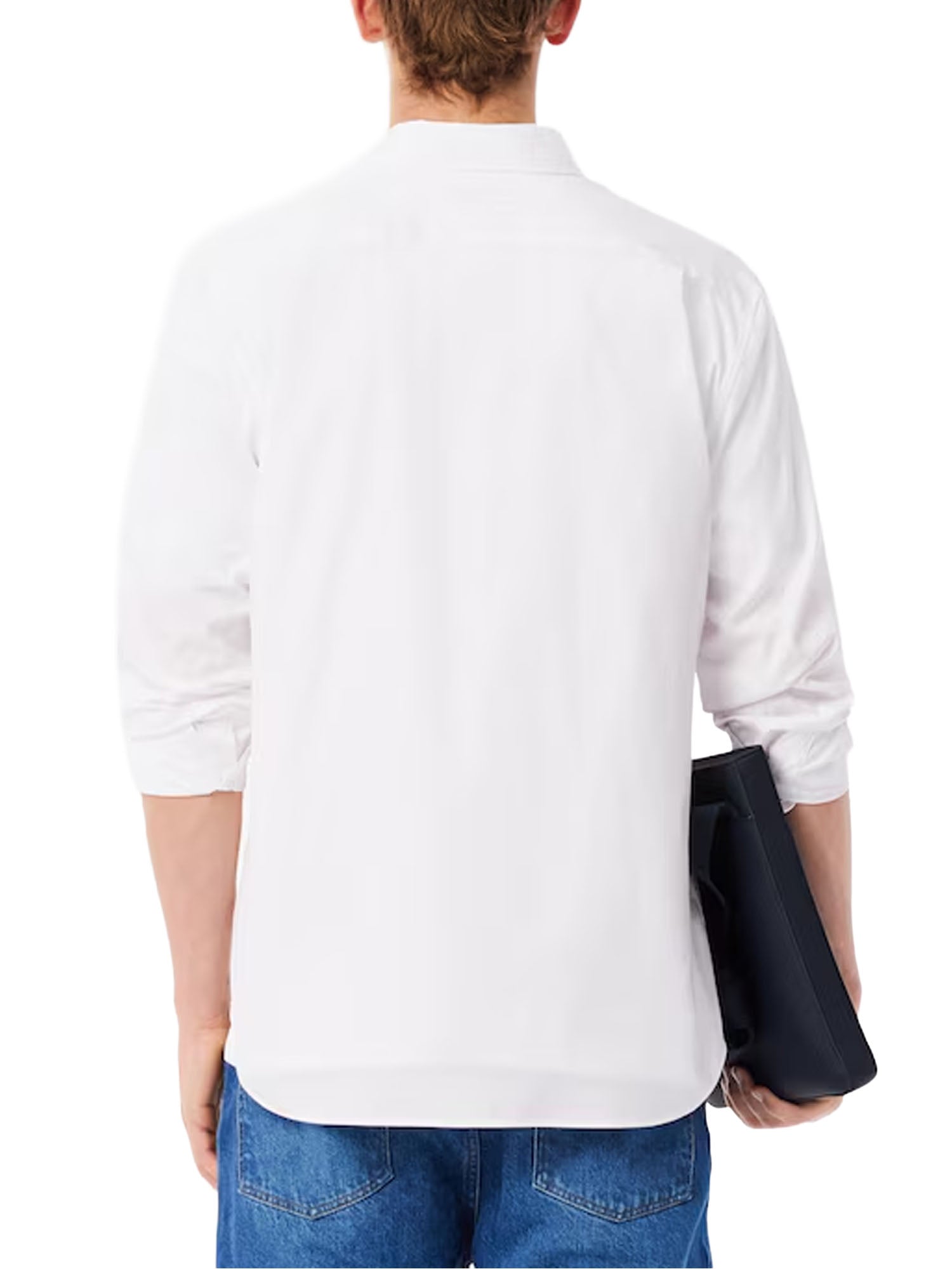 Lacoste Camicia in cotone regular fit Bianco