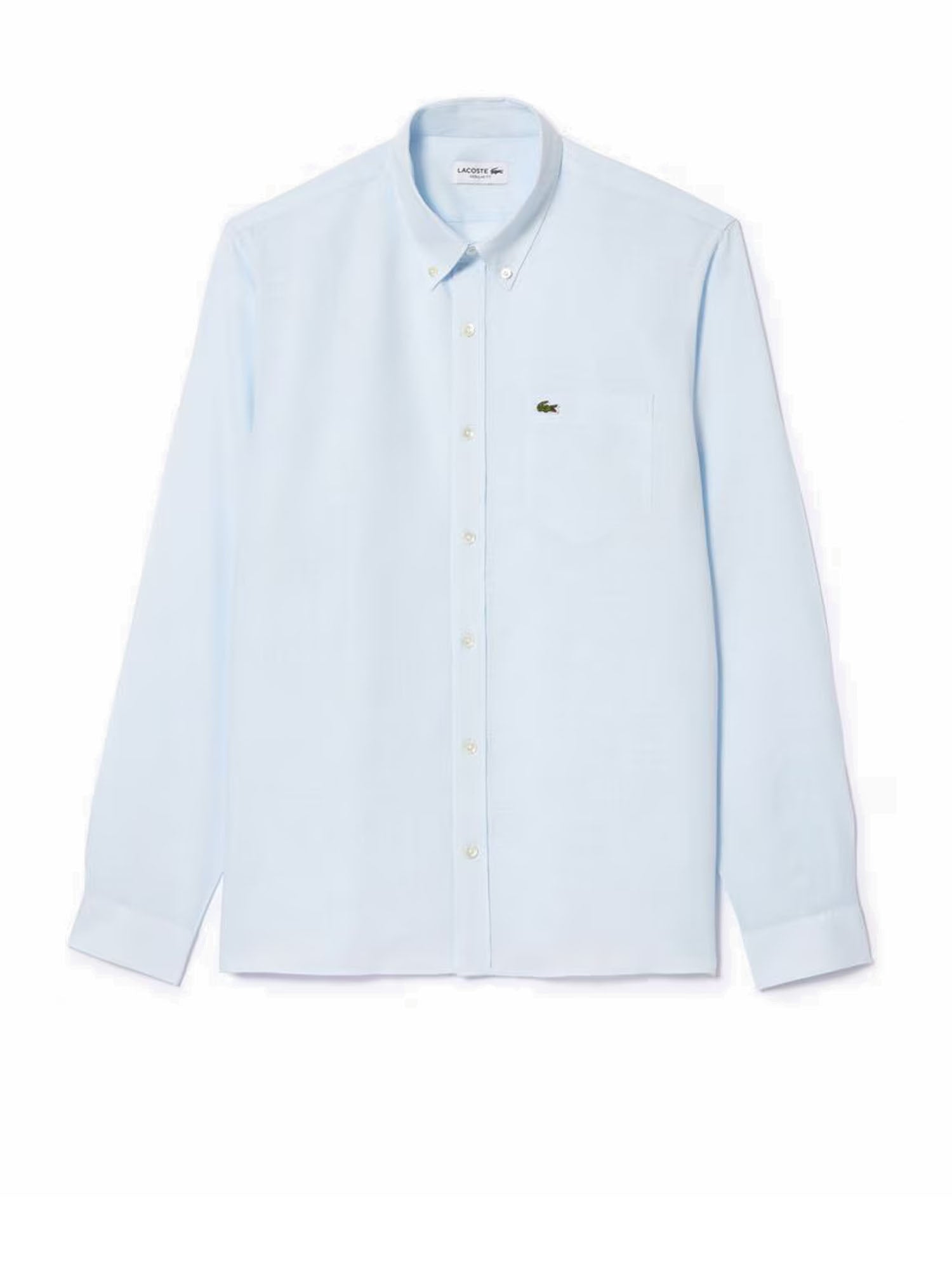 Lacoste Camicia di lino regular fit Azzurro