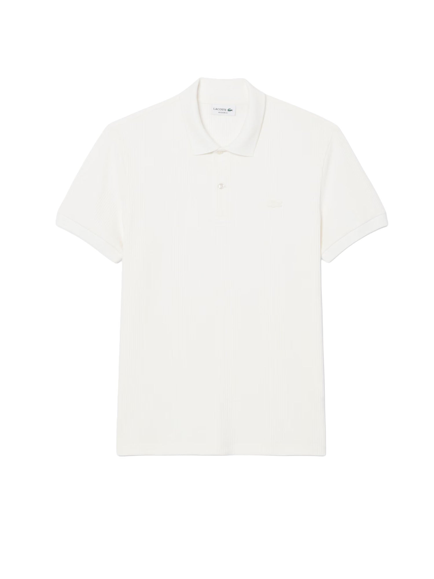 Lacoste Polo in maglia a coste classic fit Bianco