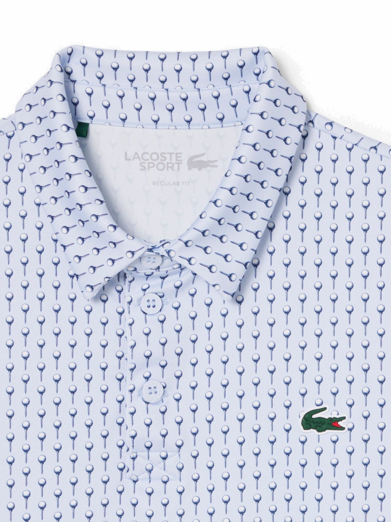 Lacoste Polo da golf stampata regular fit Azzurro