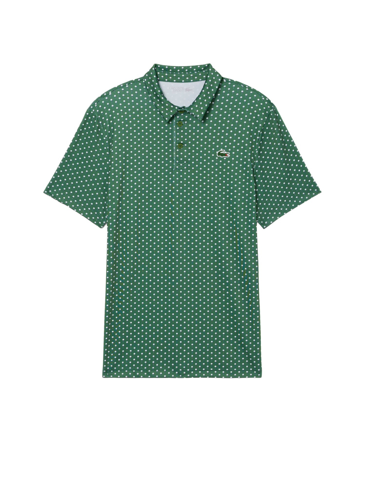 Lacoste Polo da golf stampata regular fit Verde