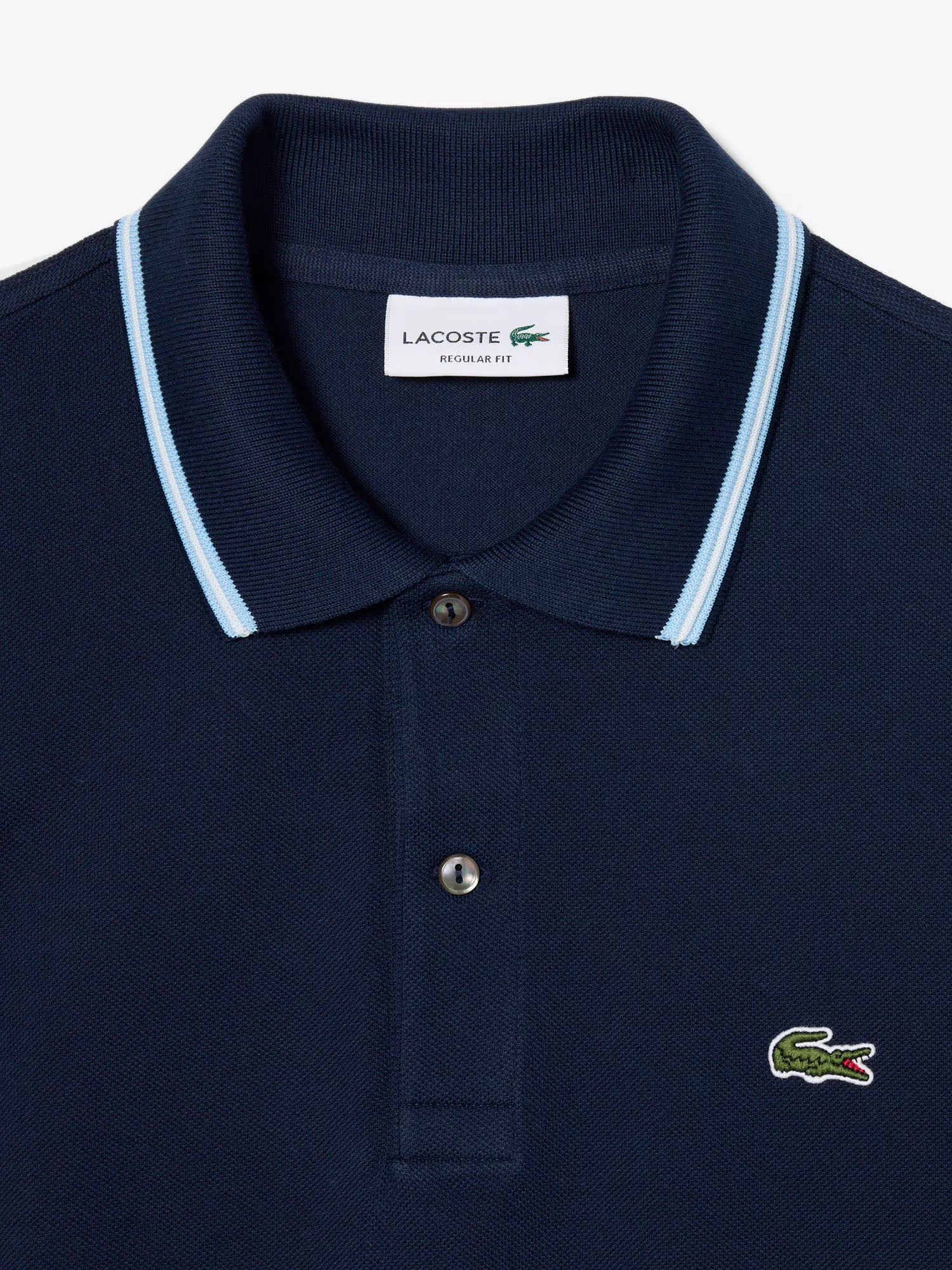 Lacoste Polo L.12.12 regular fit con bordo in risalto Blu