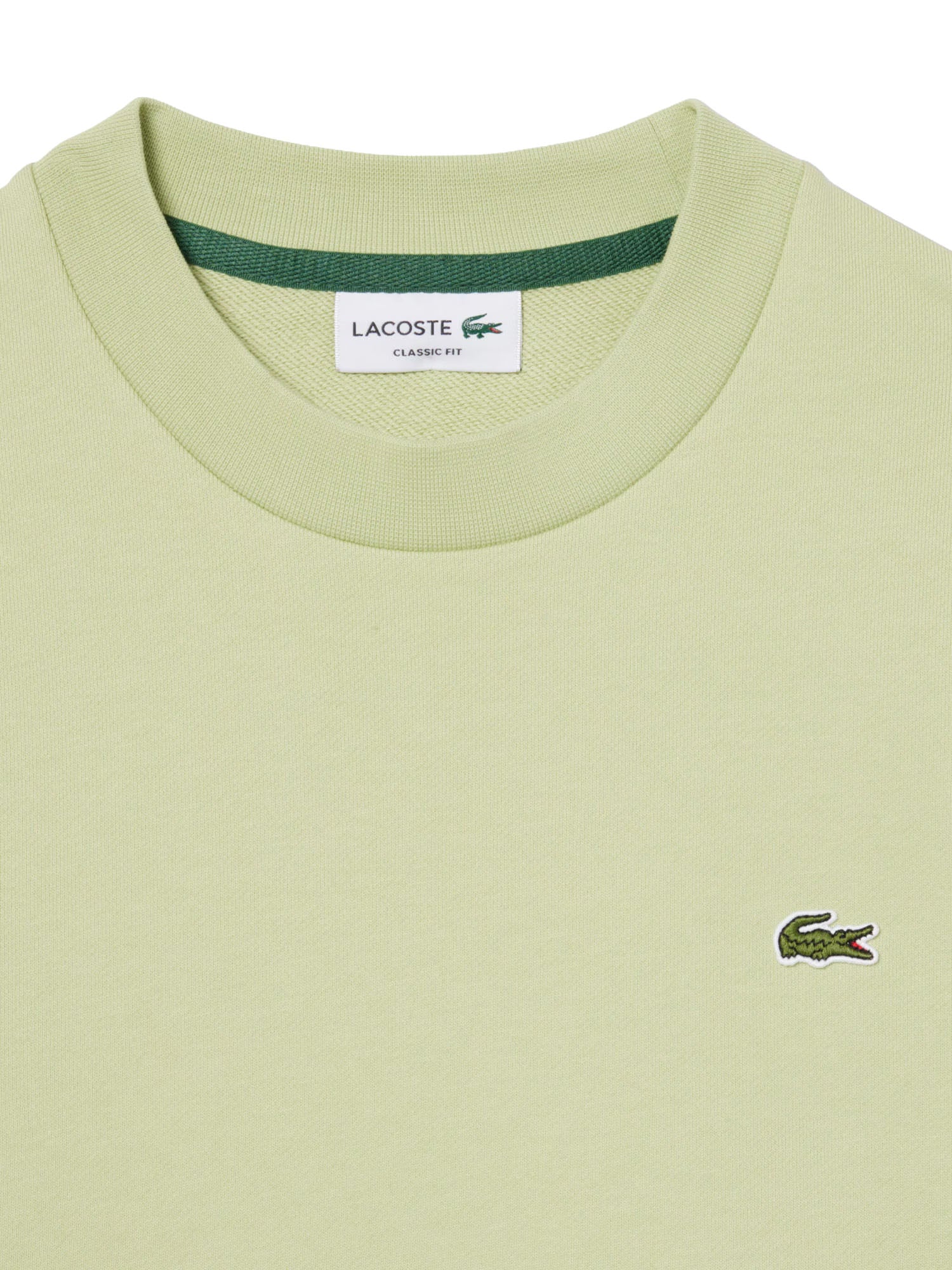 Lacoste Felpa in tessuto felpato classic fit Verde