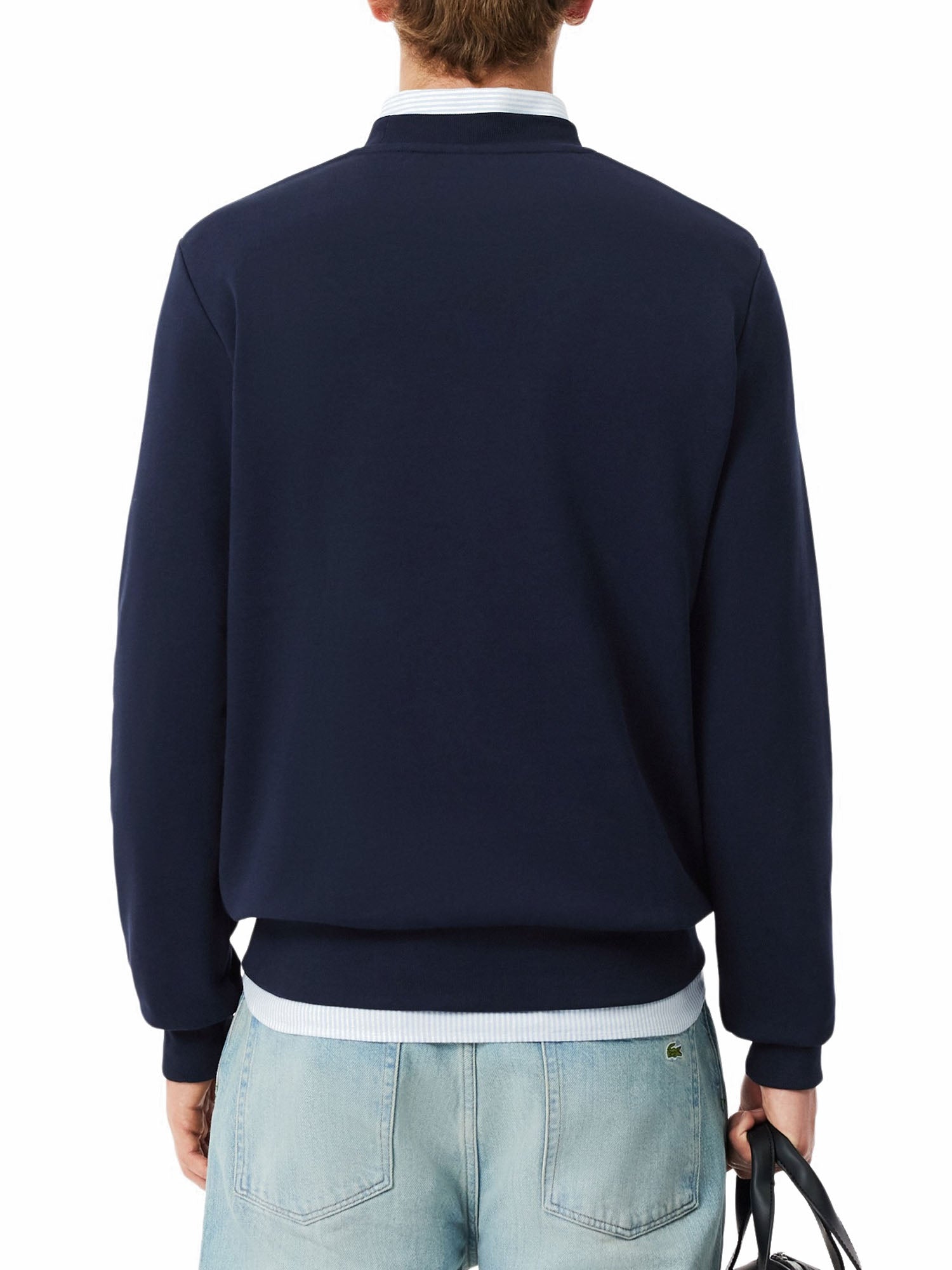 Lacoste Felpa in tessuto felpato classic fit Blu