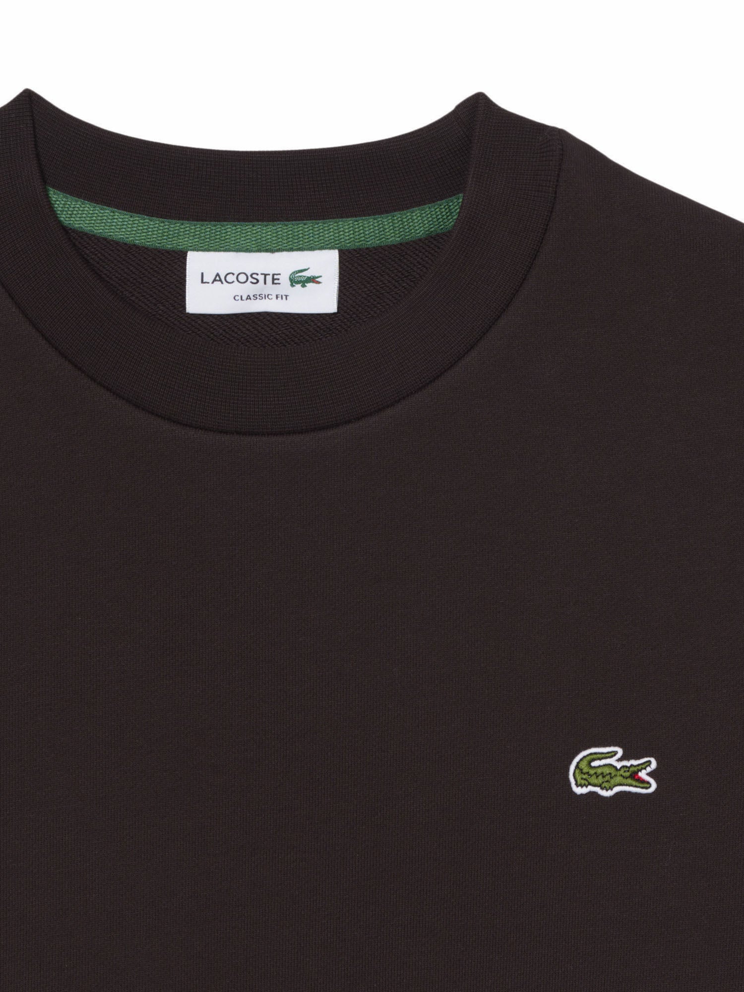 Lacoste Felpa in tessuto felpato classic fit Marrone