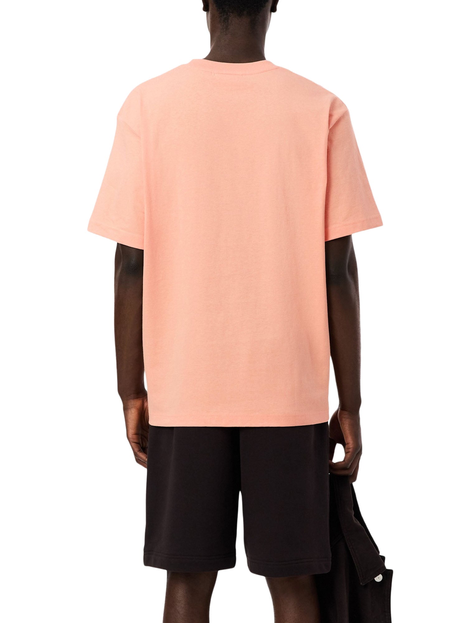 Lacoste T-shirt in jersey di cotone pesante Rosa