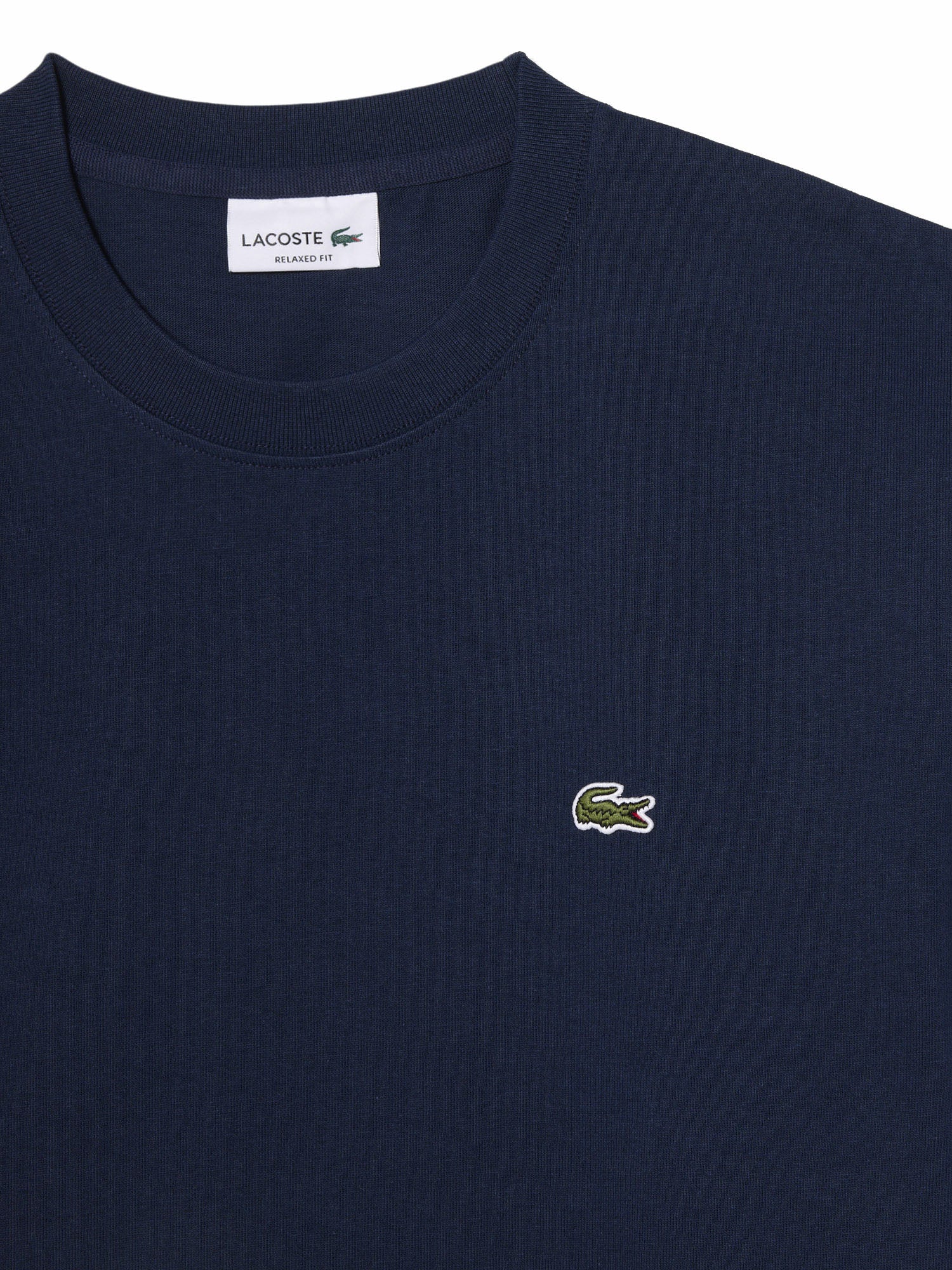 Lacoste T-shirt in jersey di cotone pesante Blu