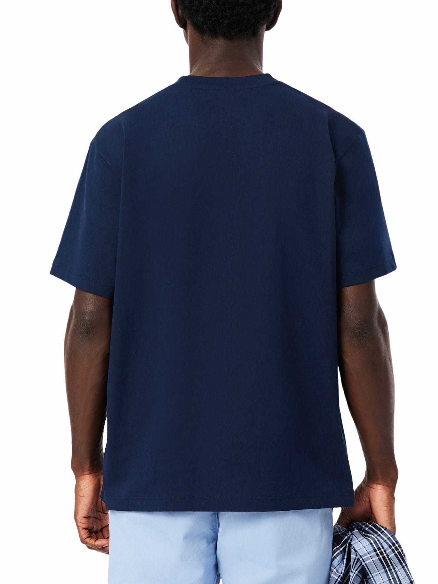 Lacoste T-shirt in jersey di cotone pesante Blu