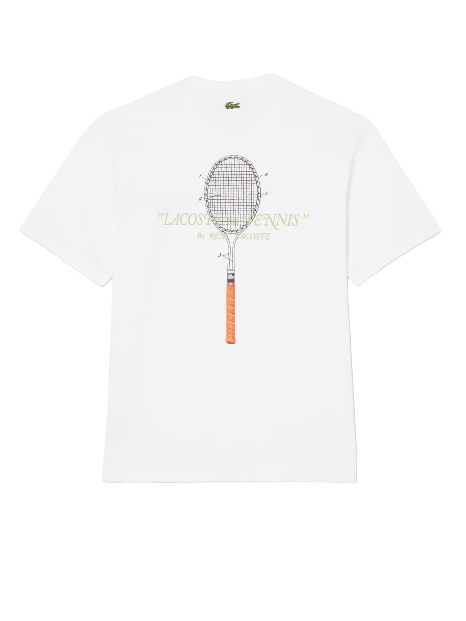 Lacoste T-shirt ricamata in cotone pesante Bianco