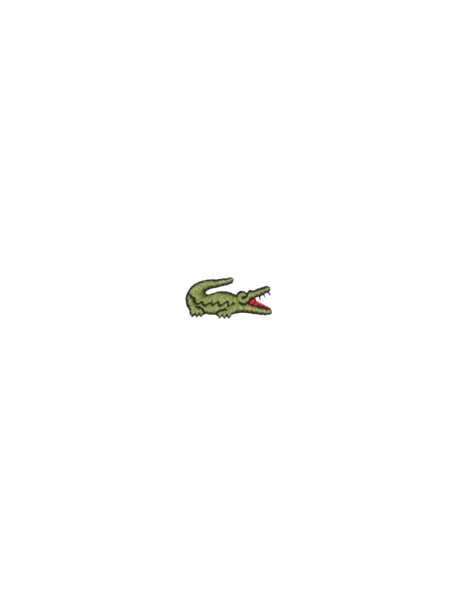Lacoste T-shirt ricamata in cotone pesante Bianco