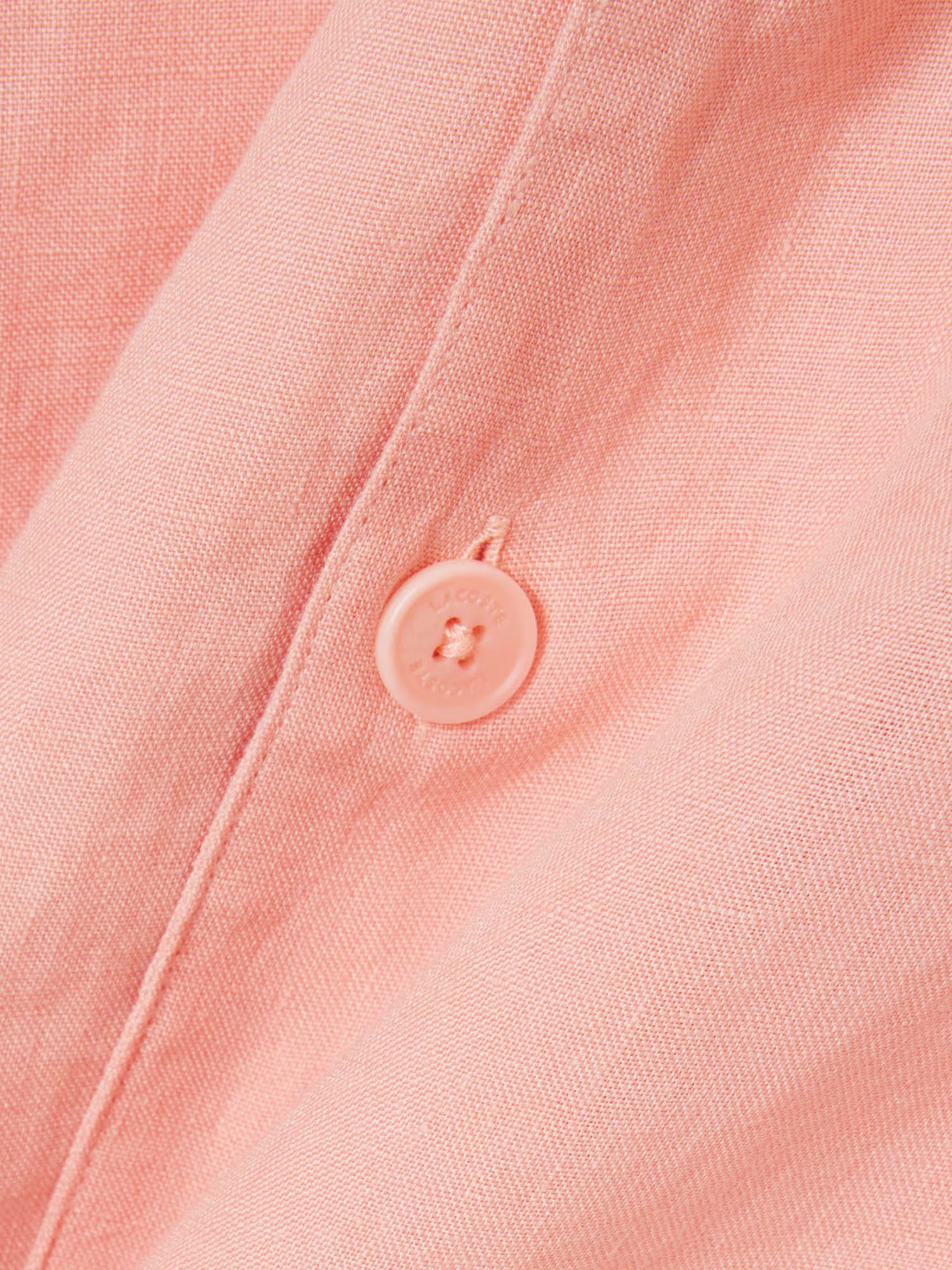 Lacoste Camicia relaxed fit in lino Rosa
