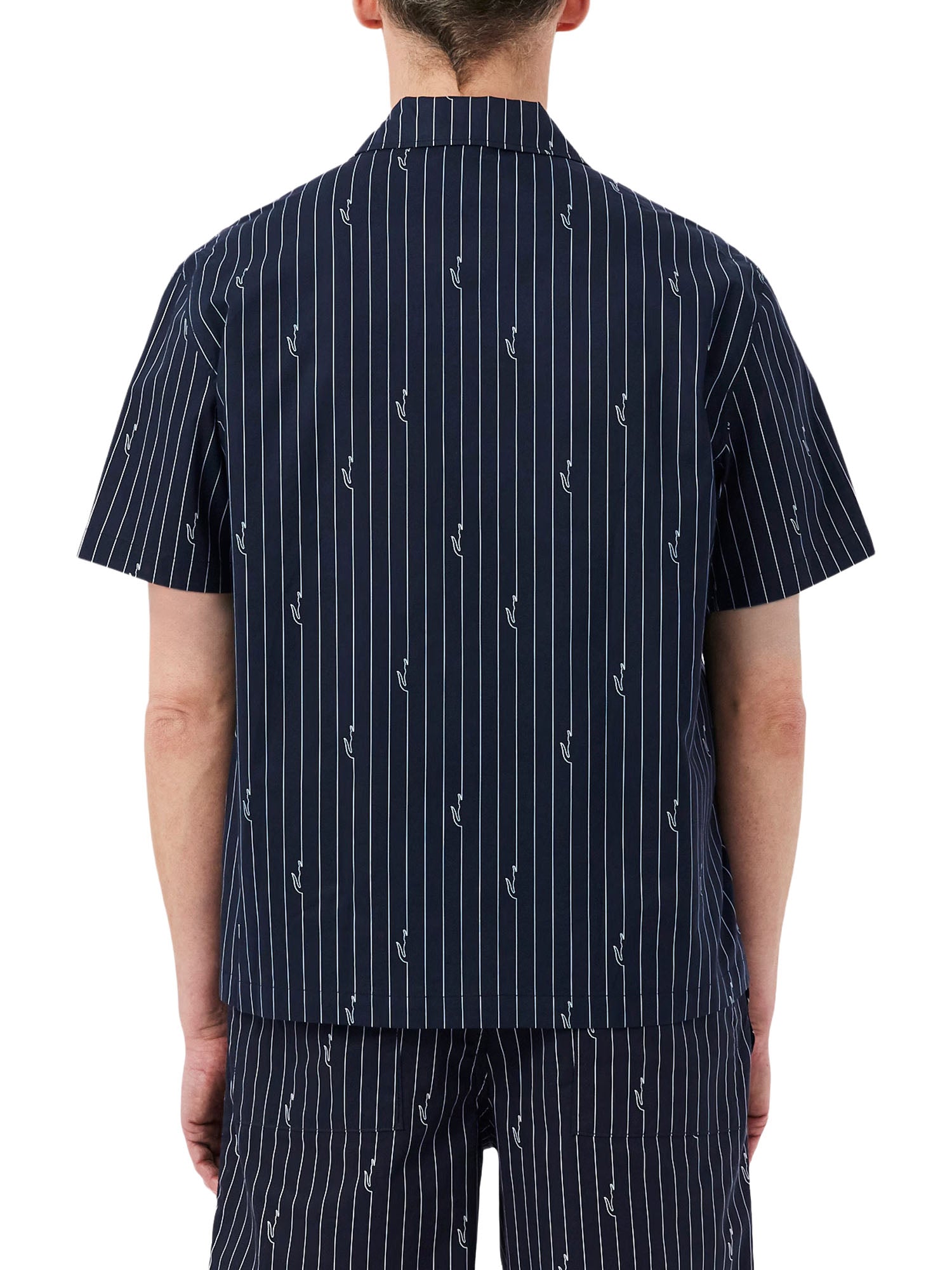 Lacoste Camicia in twill stampata relaxed fit Multicolore
