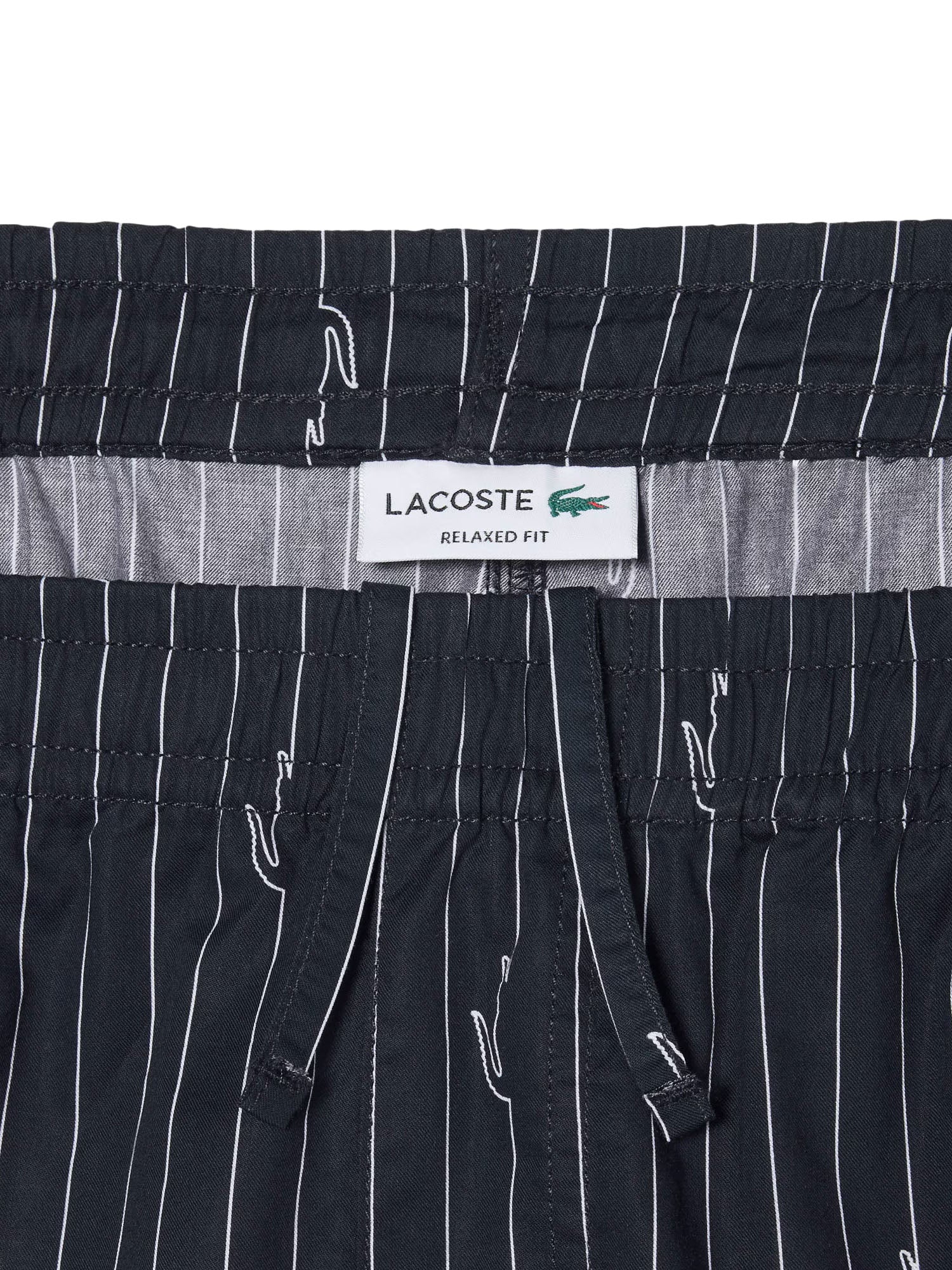 Lacoste Shorts in cotone a righe stampa coccodrillo Multicolore