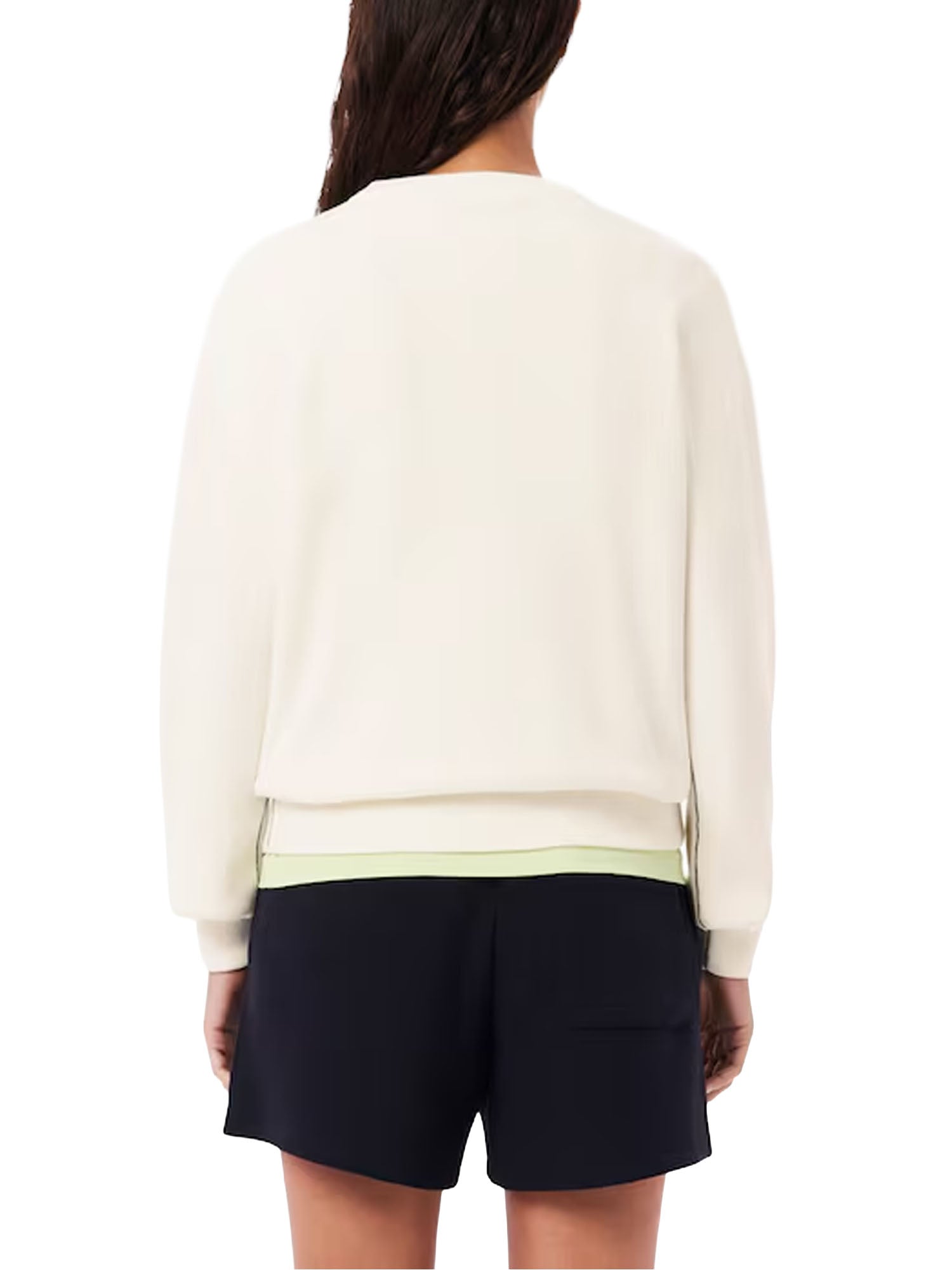 Lacoste Maglione girocollo in cotone relaxed fit White