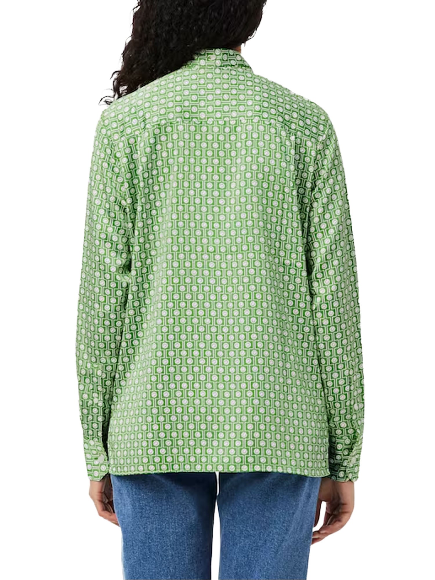 Lacoste Camicia regular fit con collo annodato staccabile Verde