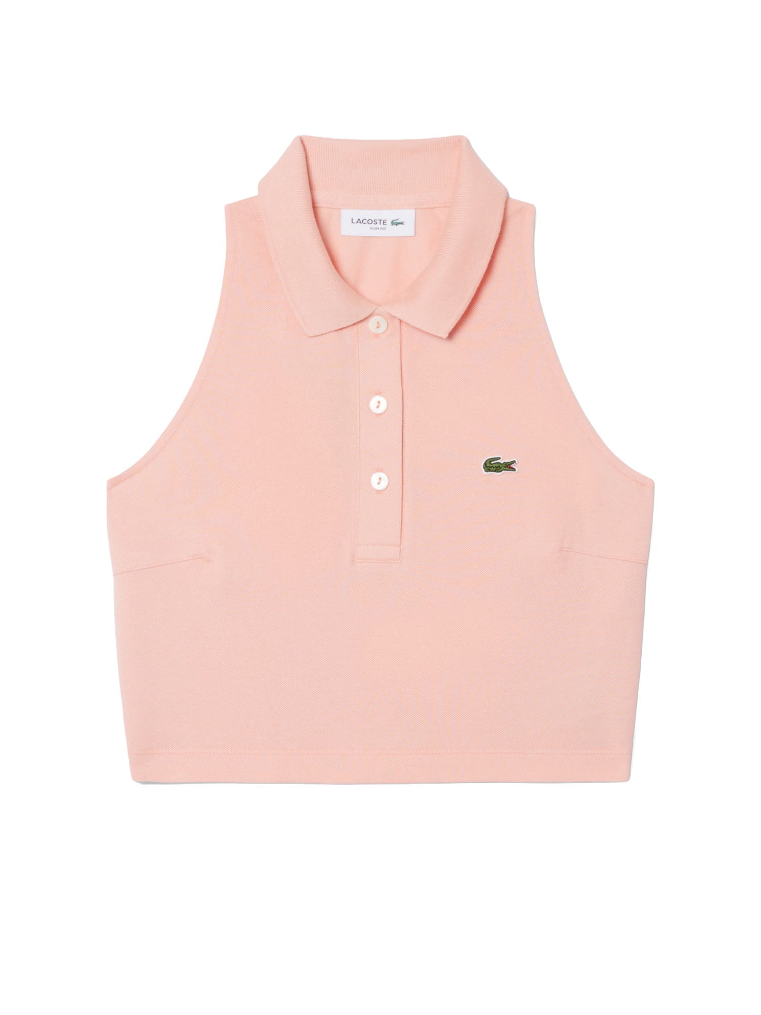 Lacoste Polo in piqué senza maniche Rosa