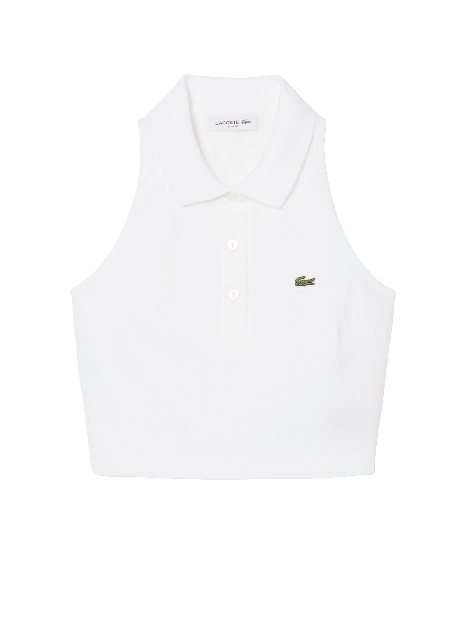 Lacoste Polo in piqué senza maniche Bianco