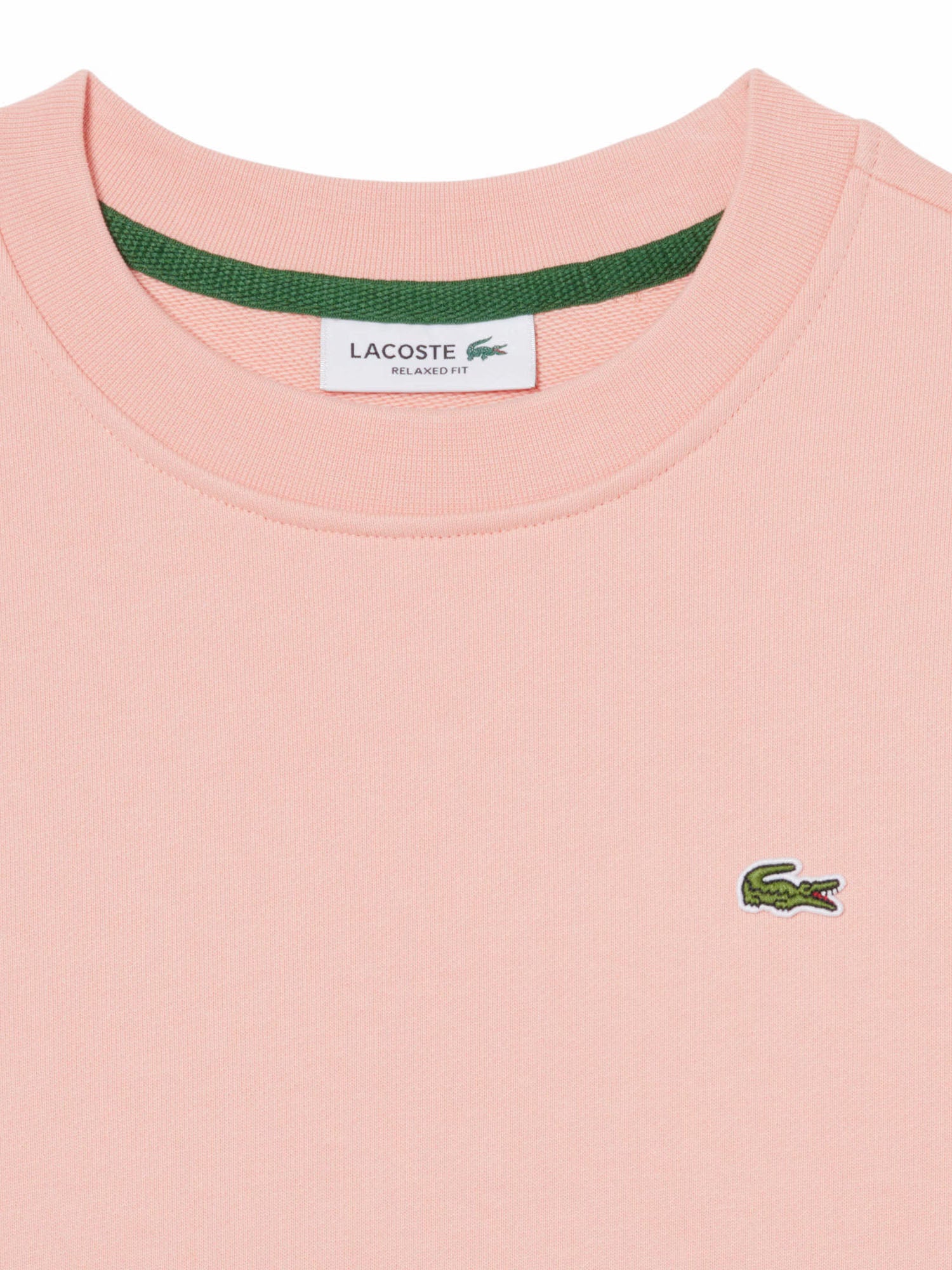 Lacoste Felpa in pile girocollo relaxed fit Rosa