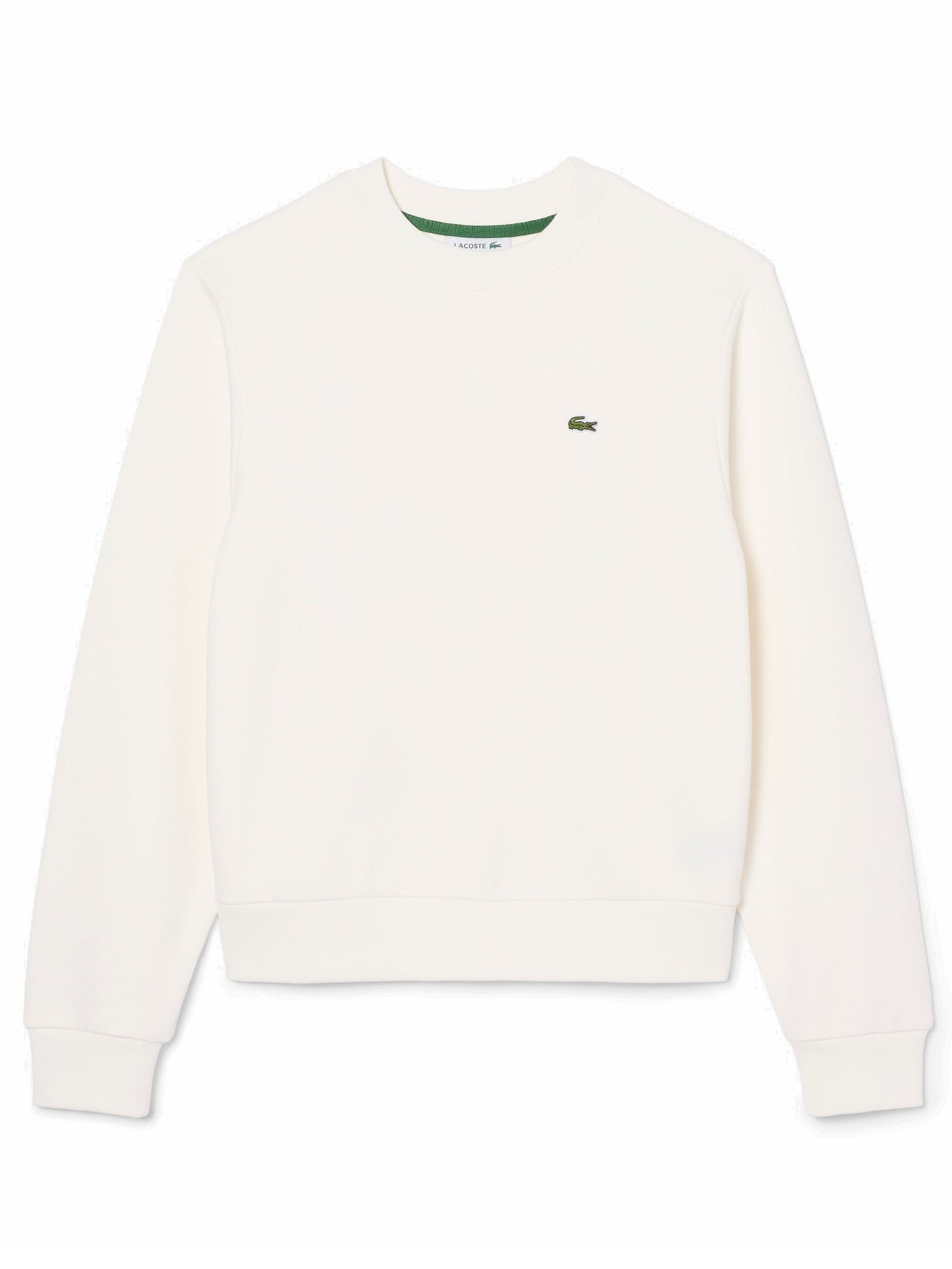 Lacoste Felpa in pile girocollo relaxed fit Bianco