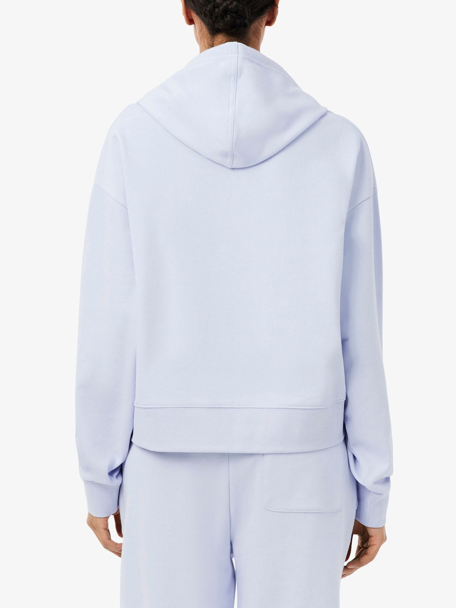 Lacoste Felpa oversize con cappuccio e logo Azzurro