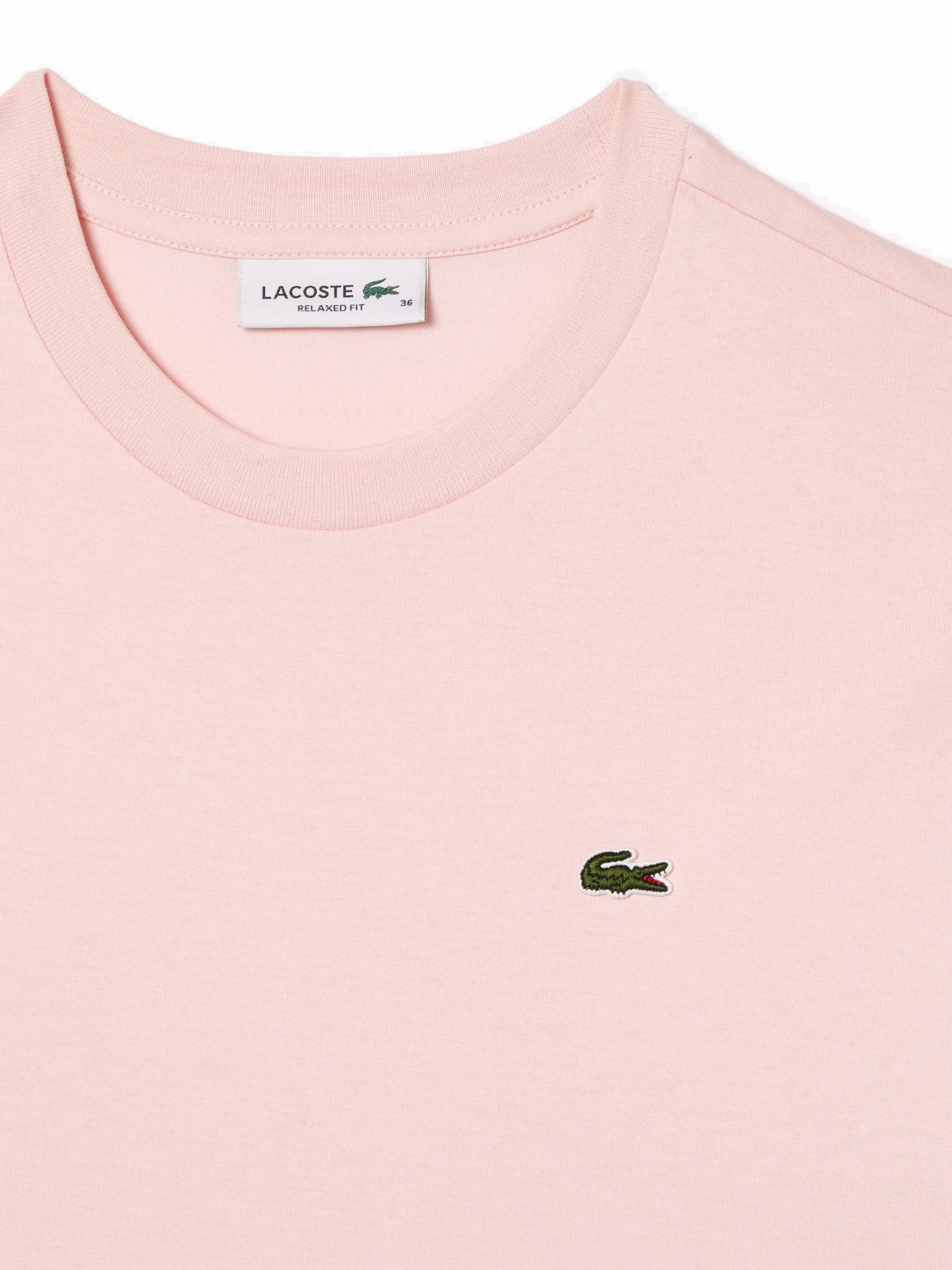 Lacoste T-shirt in morbido cotone relaxed fit Rosa