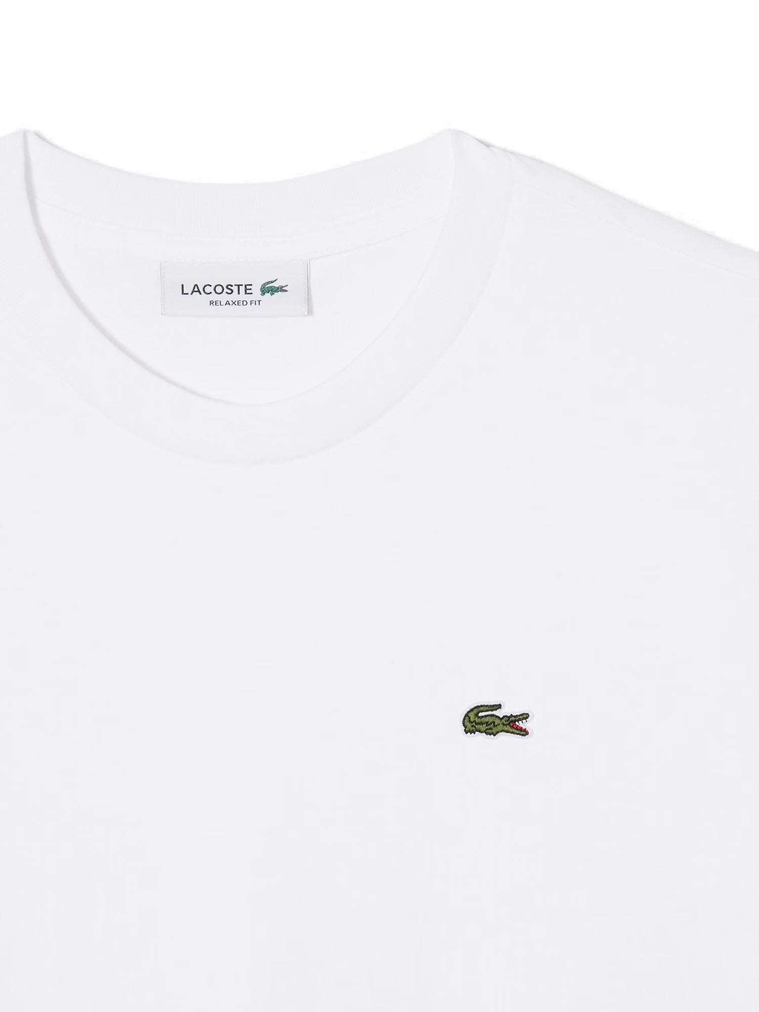 Lacoste T-shirt in morbido cotone relaxed fit Bianco